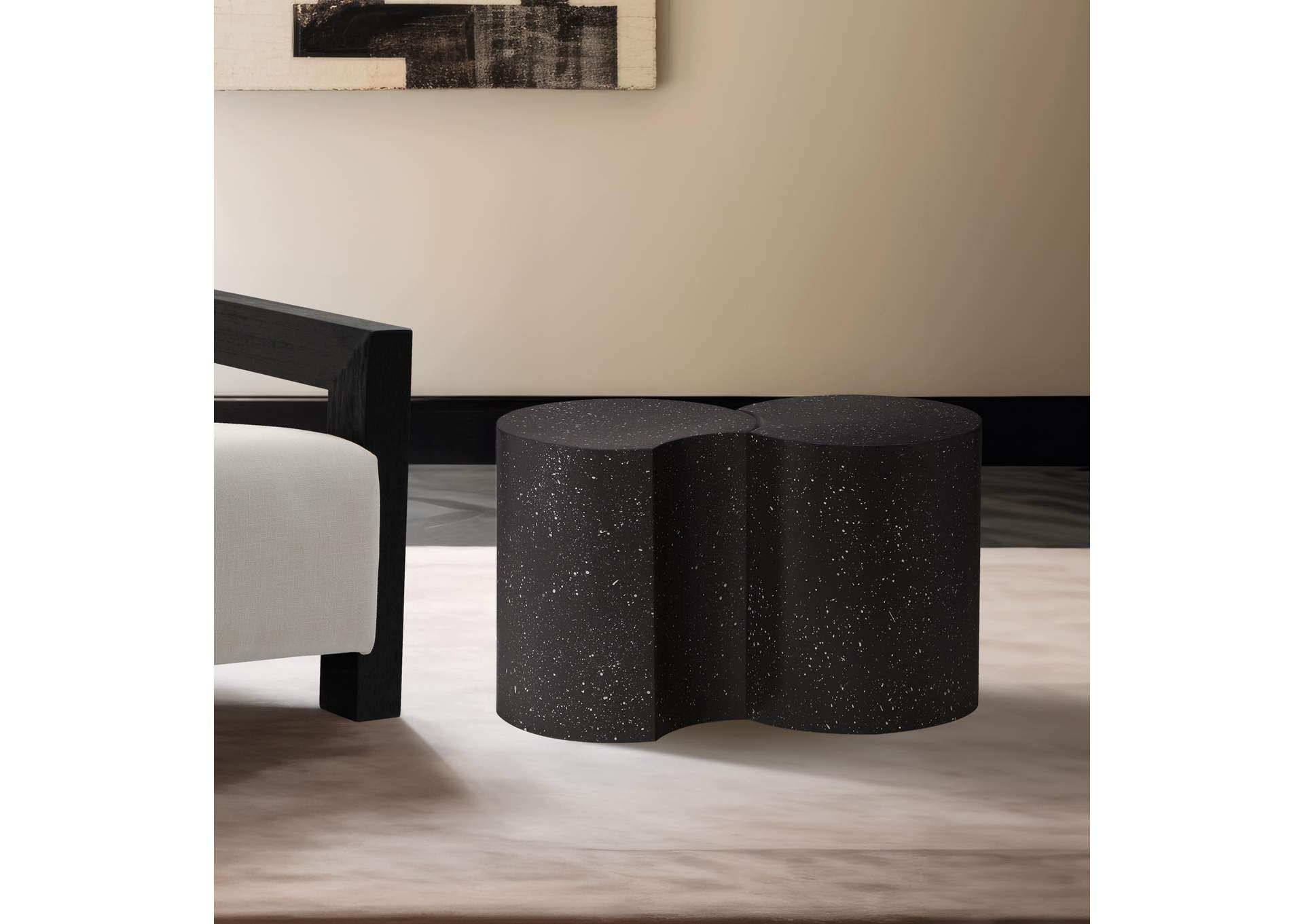 Dimple Black End Table