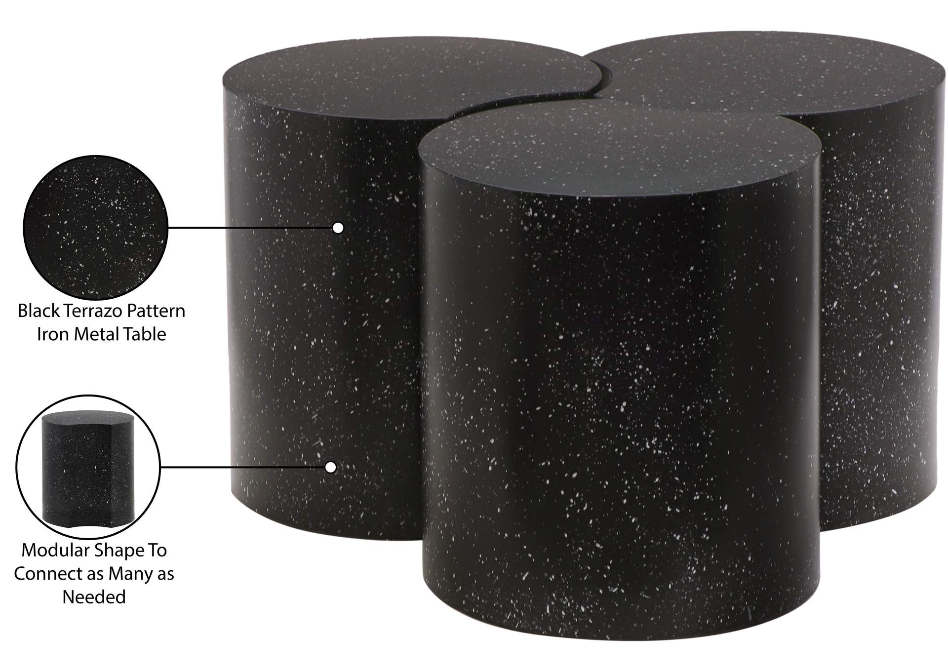 Dimple Black Coffee Table image 7