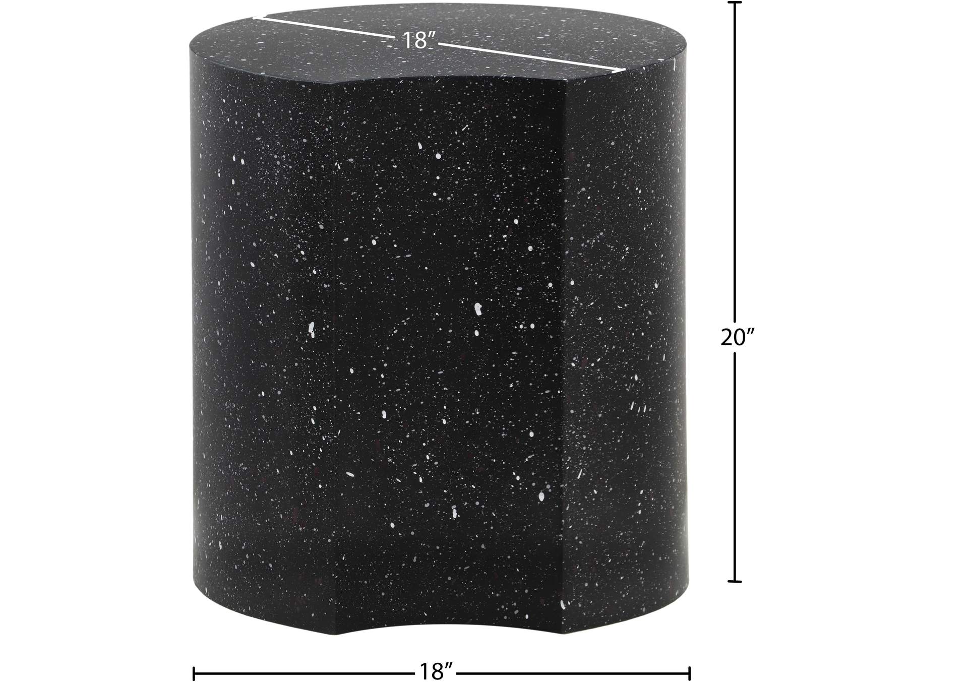 Dimple Black End Table