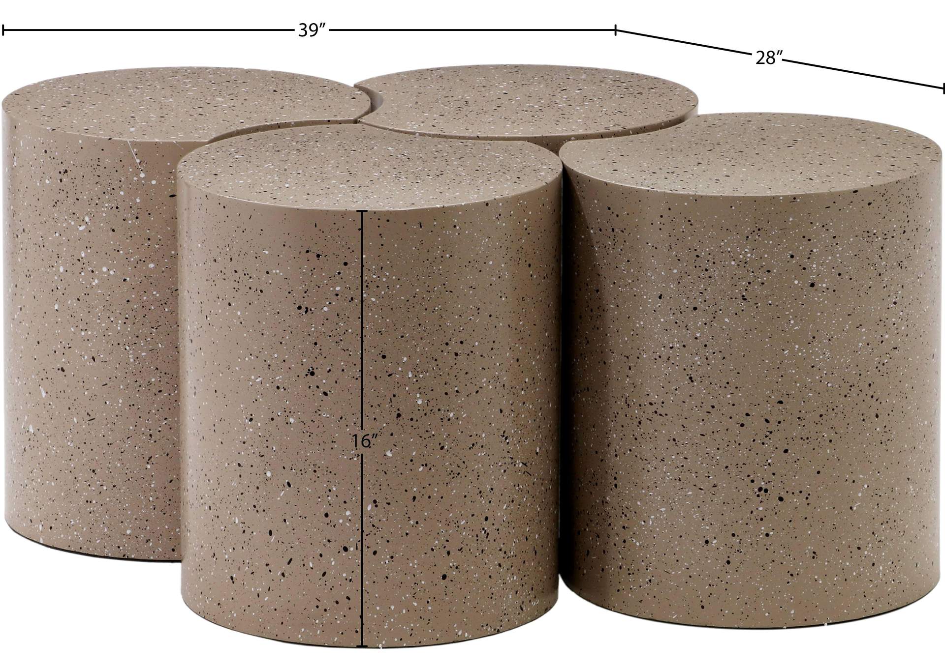 Dimple Taupe Coffee Table