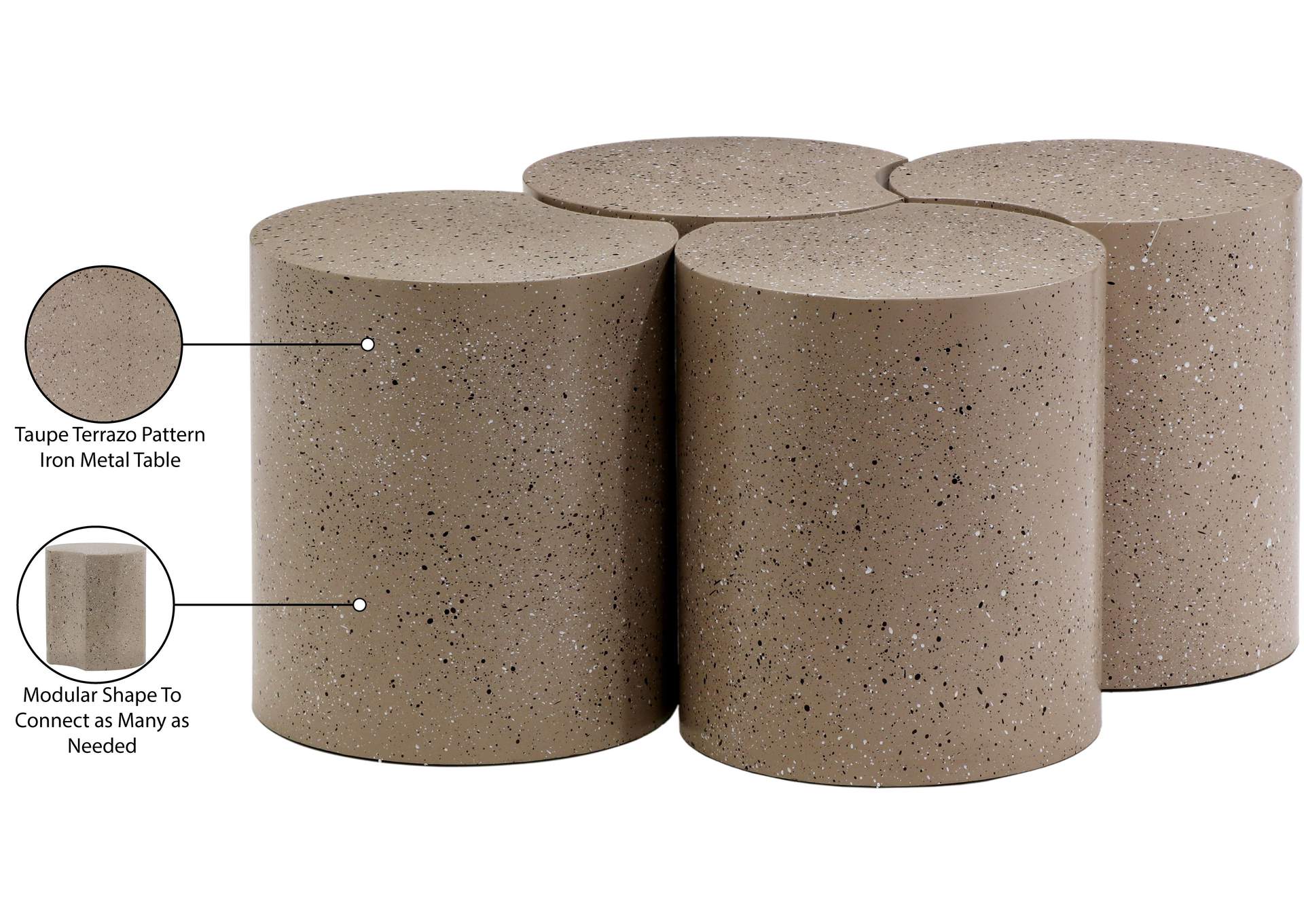 Dimple Taupe Coffee Table image 7