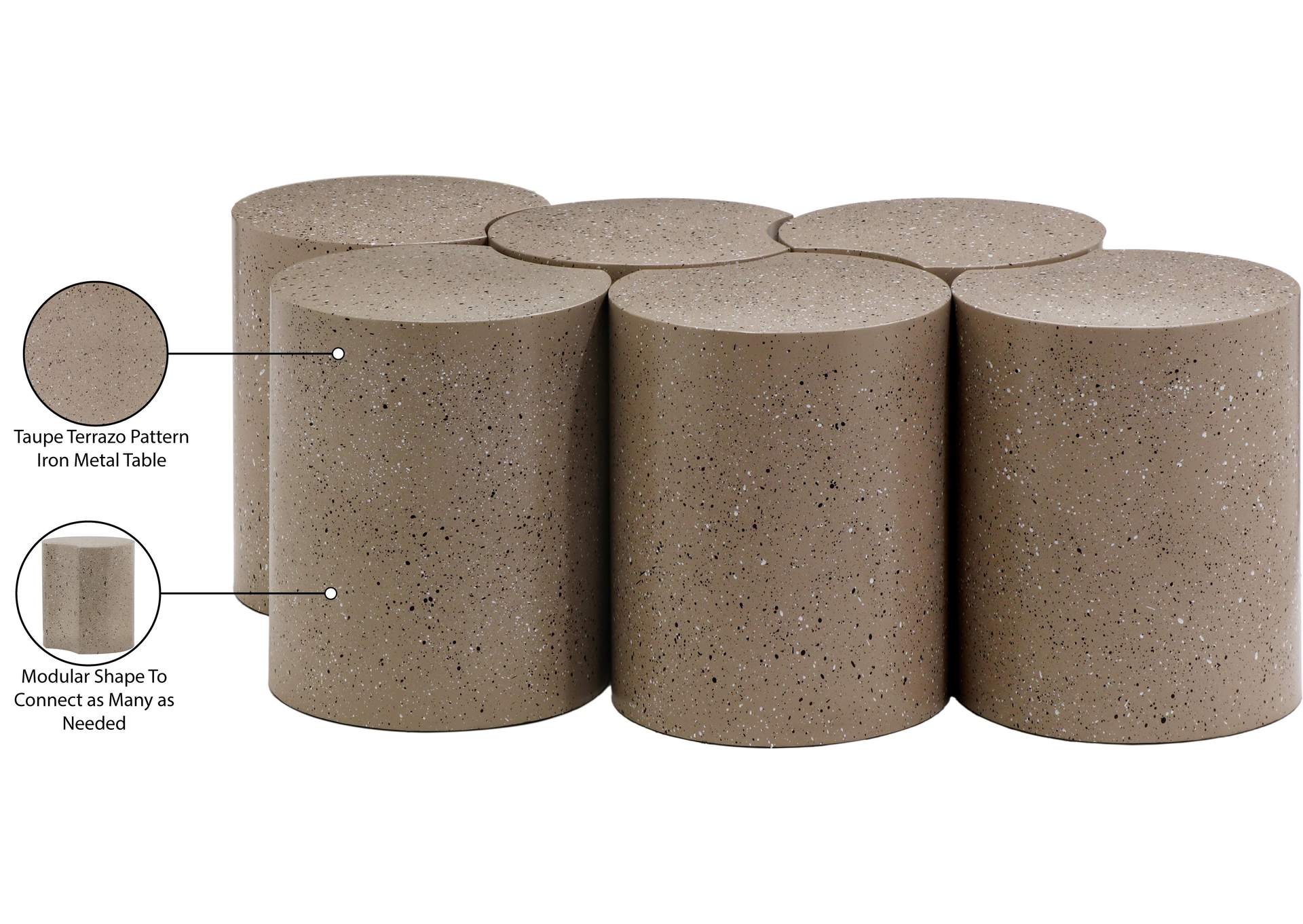 Dimple Taupe Coffee Table image 7