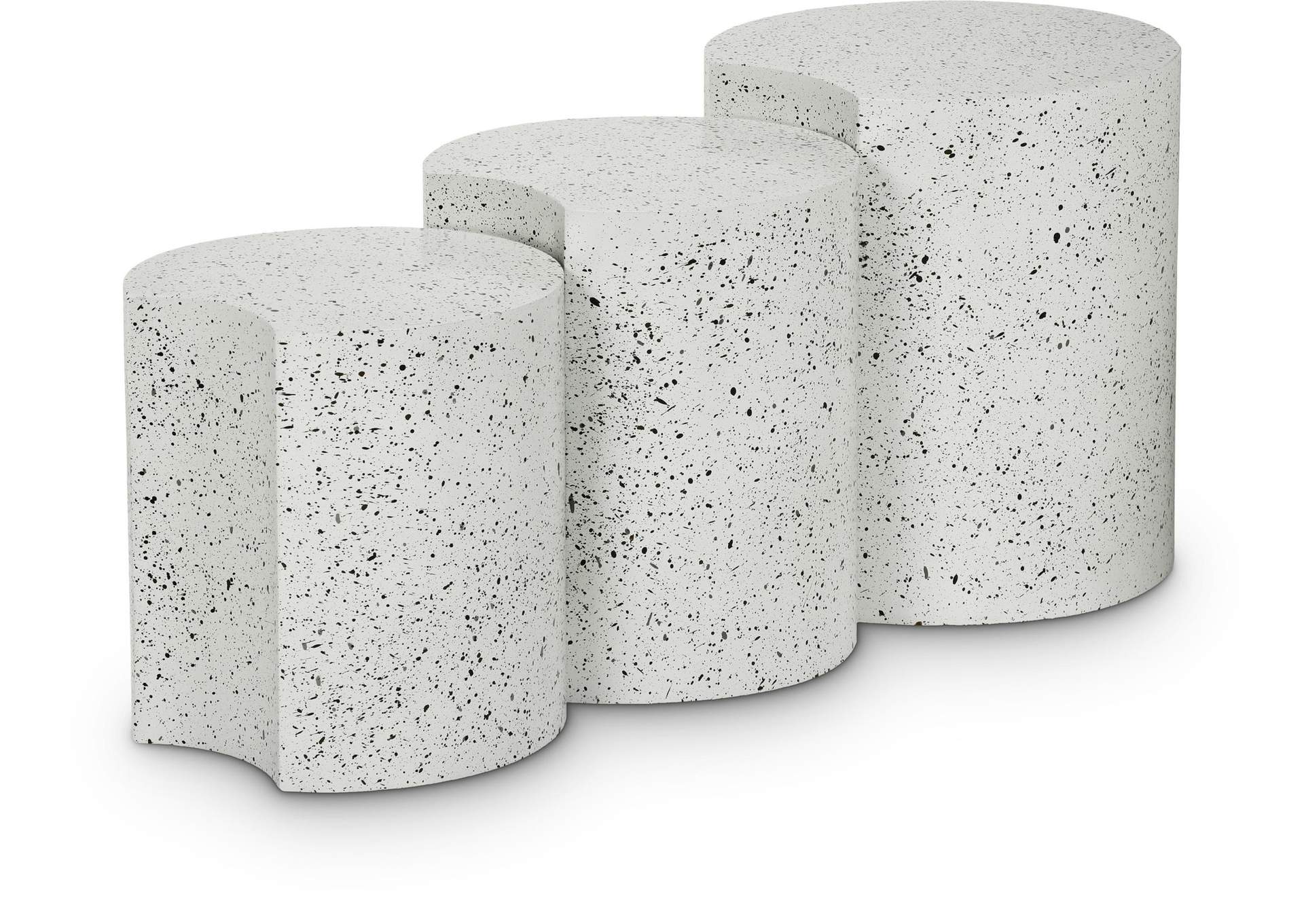 Dimple White End Table image 1