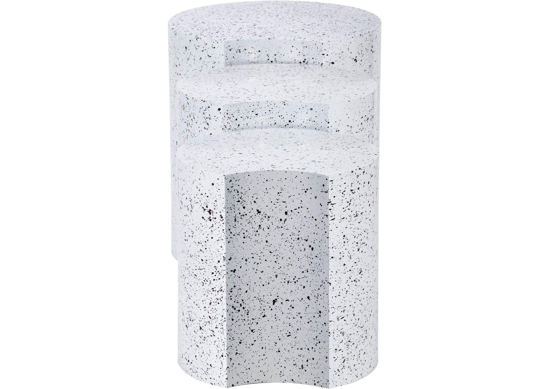 Dimple White End Table image 4