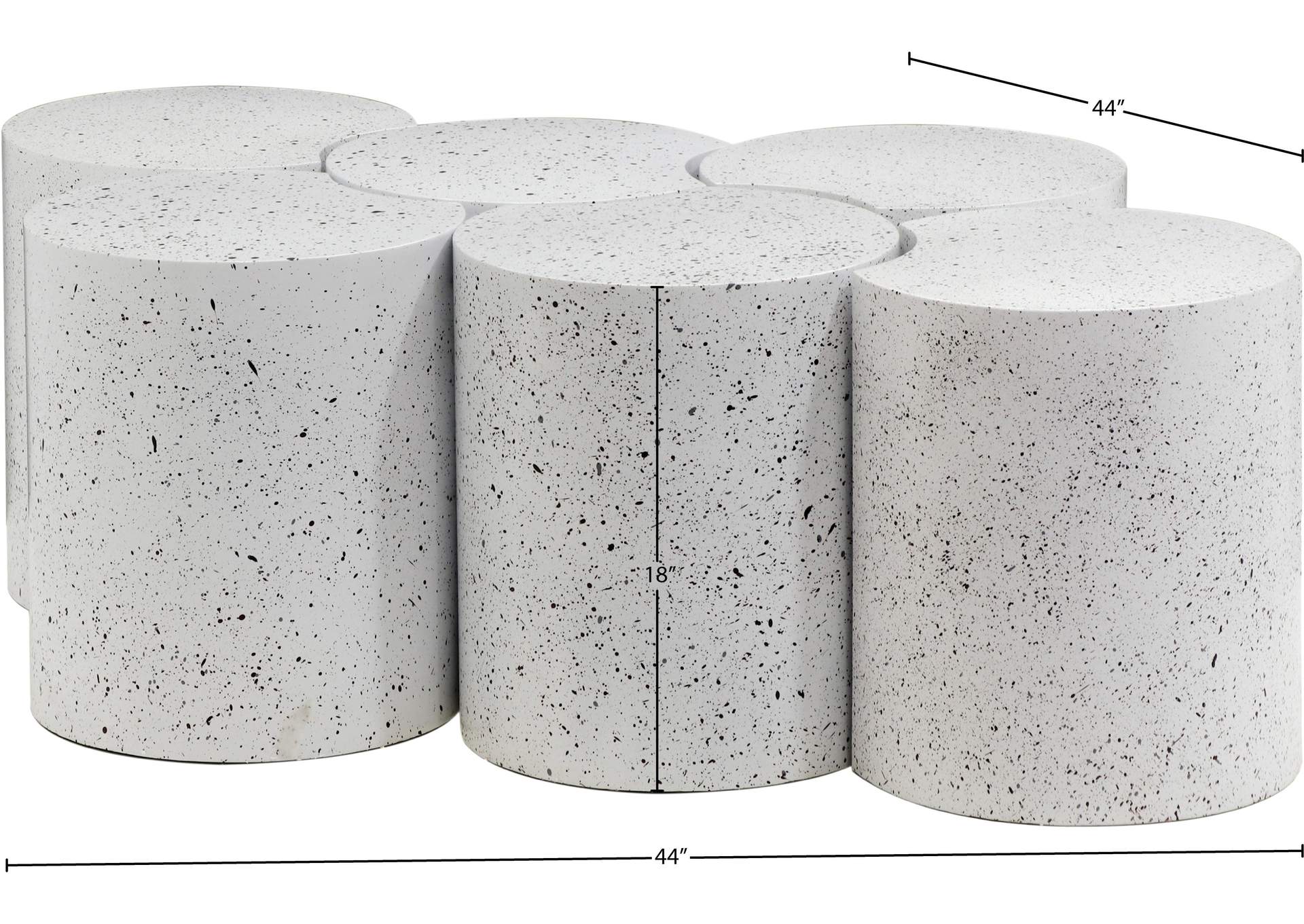 Dimple White Coffee Table image 6