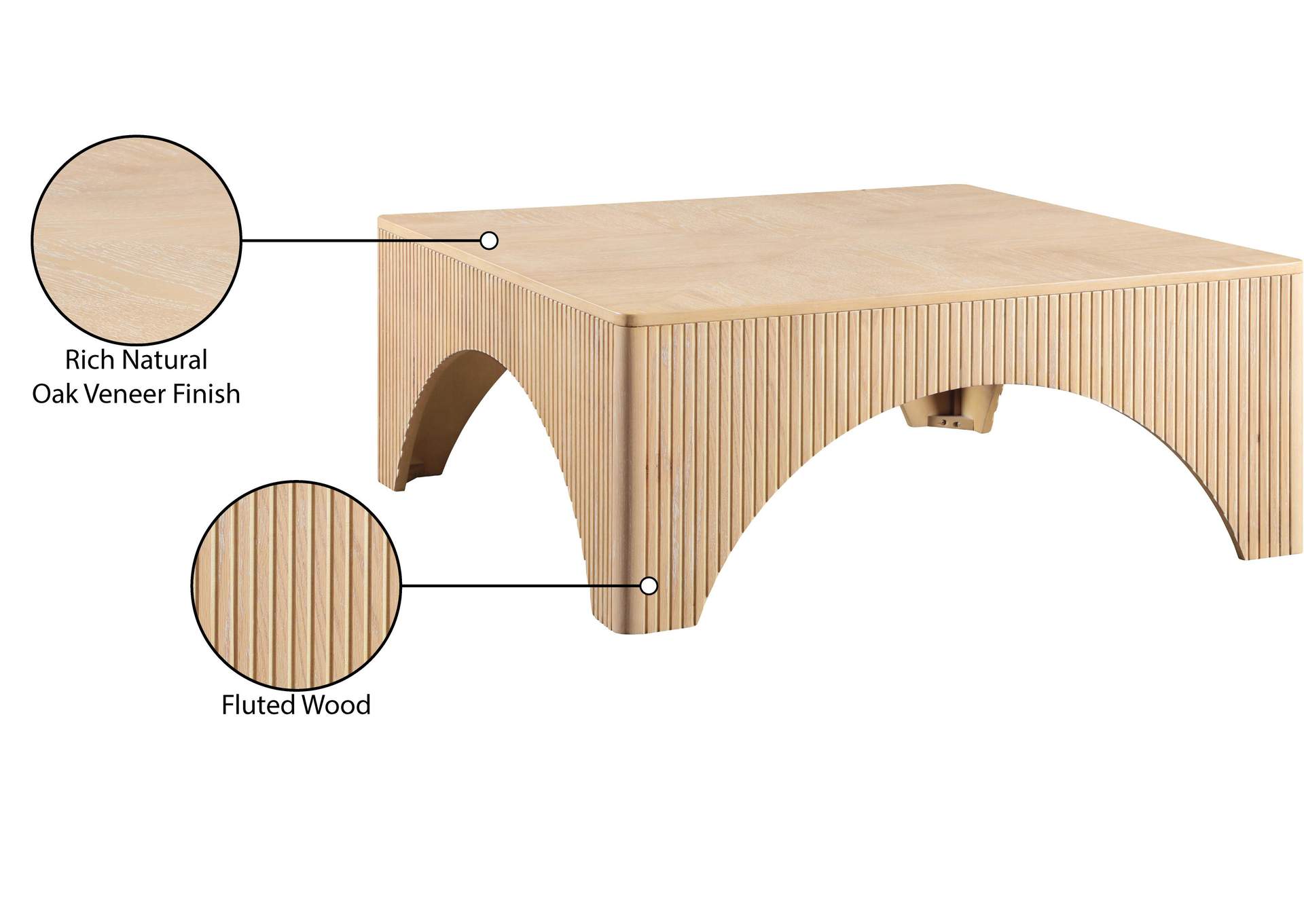 Eloise Natural Oak Veneer Coffee Table