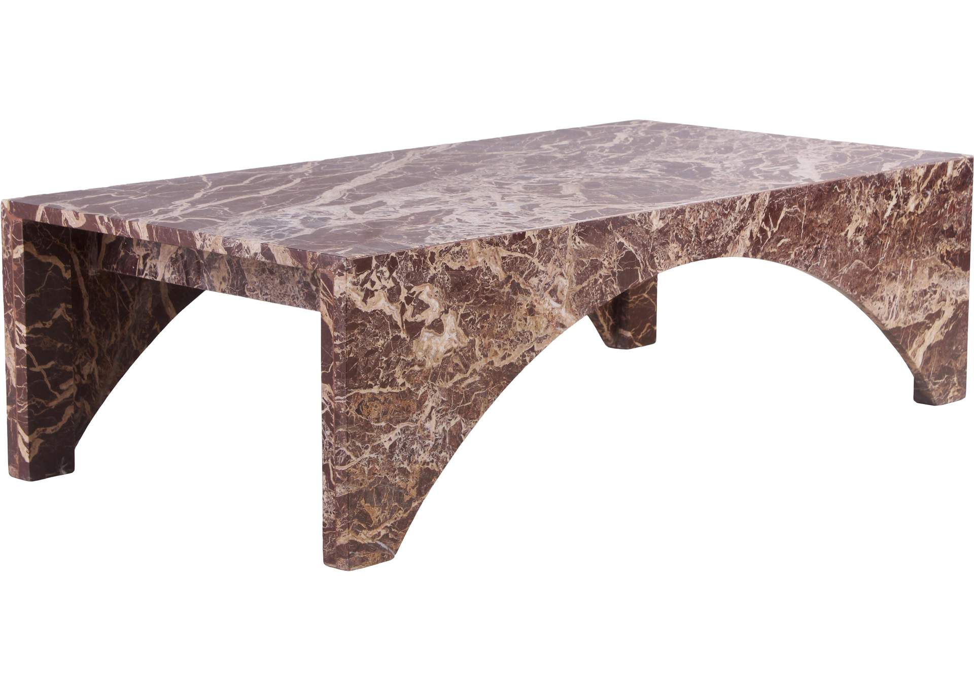 Palermo Cherry Marble Coffee Table image 4