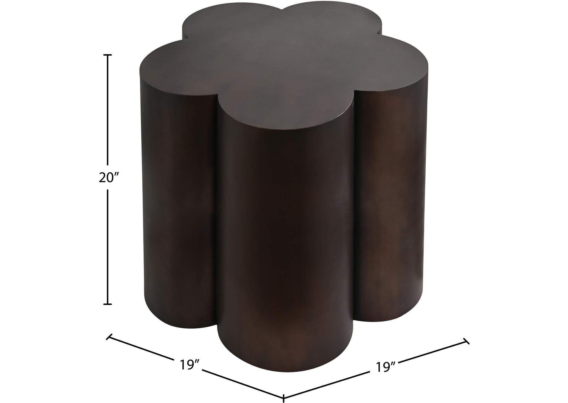 Lucky Brown Iron End Table image 8