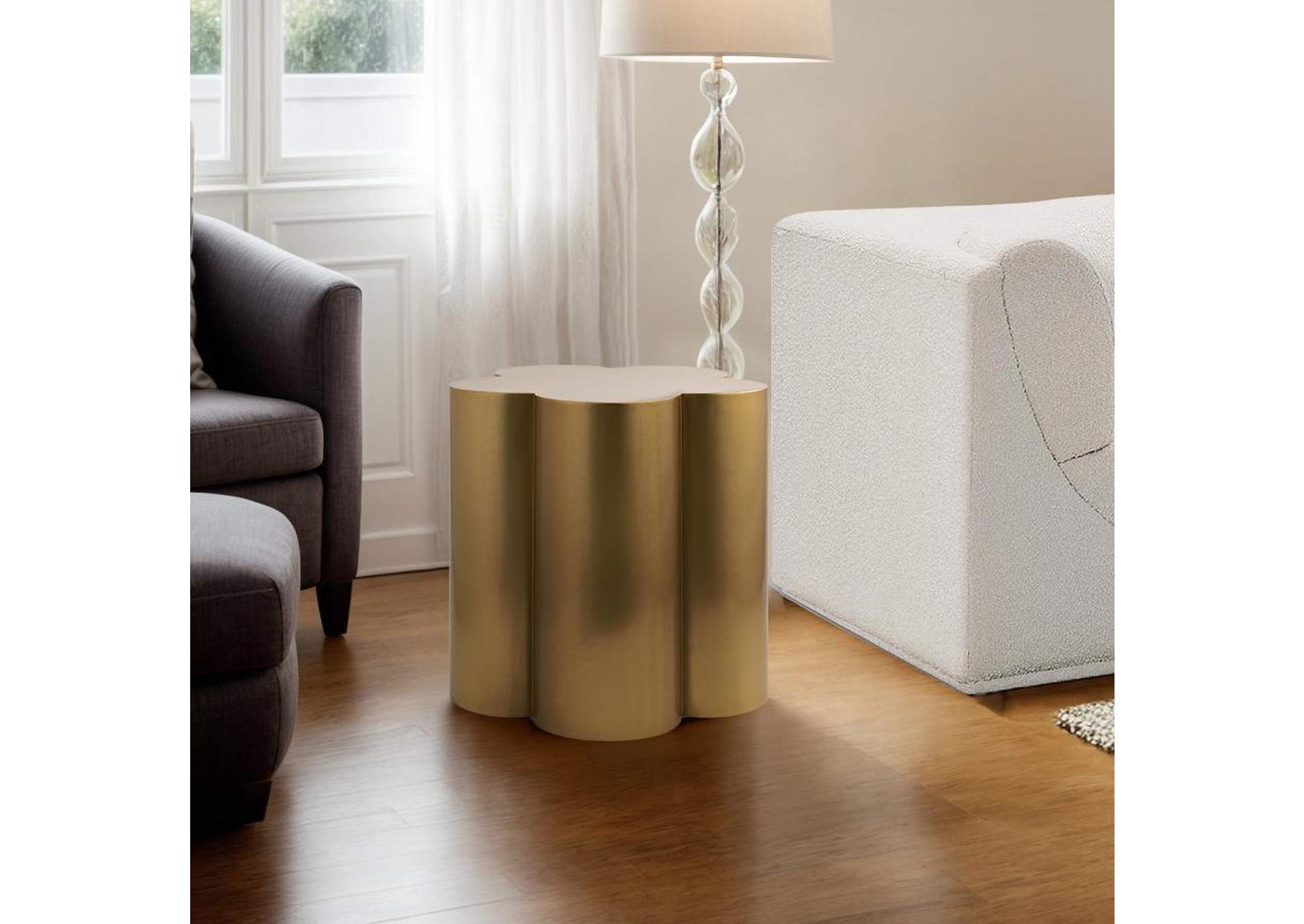 Lucky Gold Iron End Table image 3