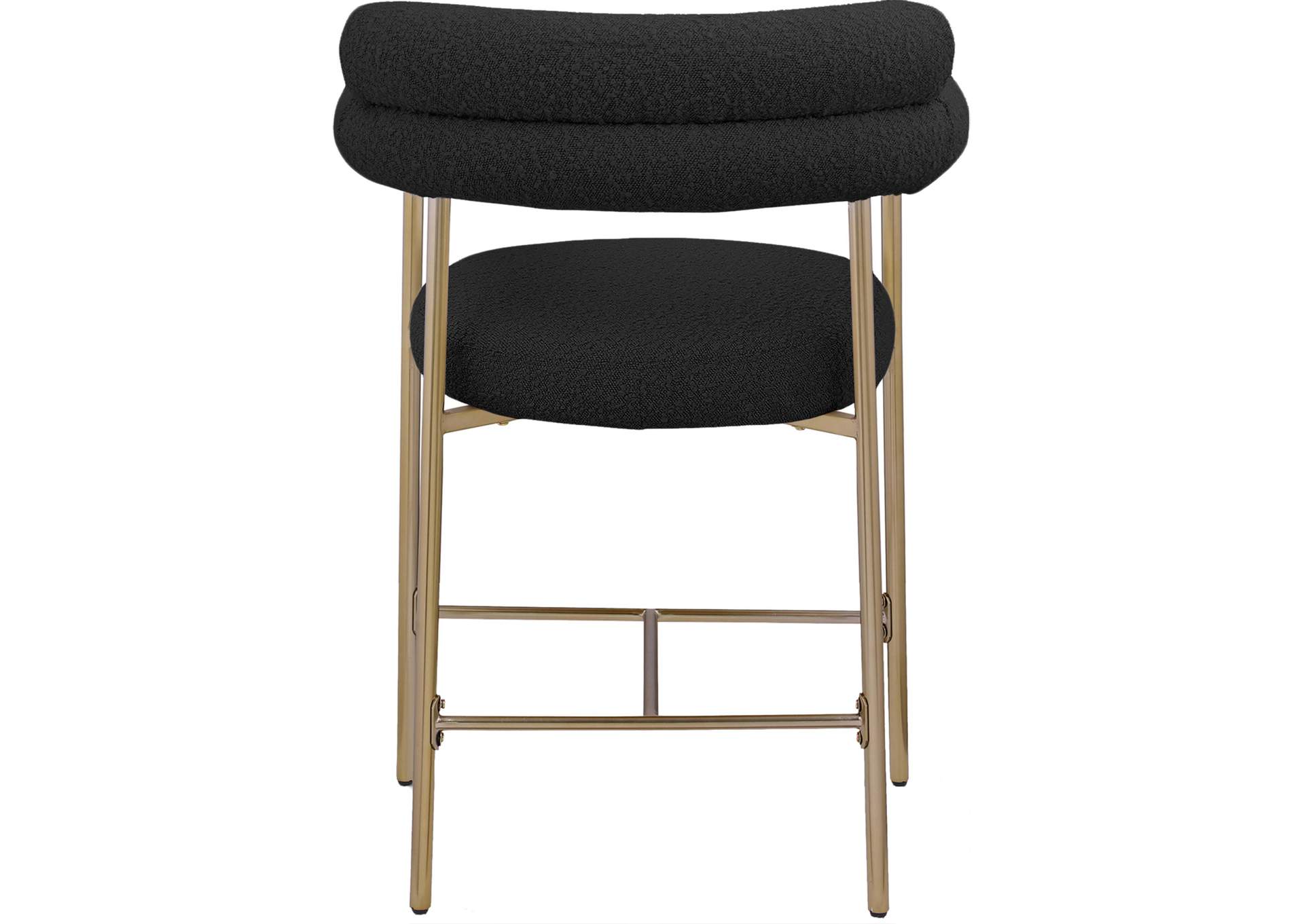 Blake Black Boucle Fabric Counter Stool image 4