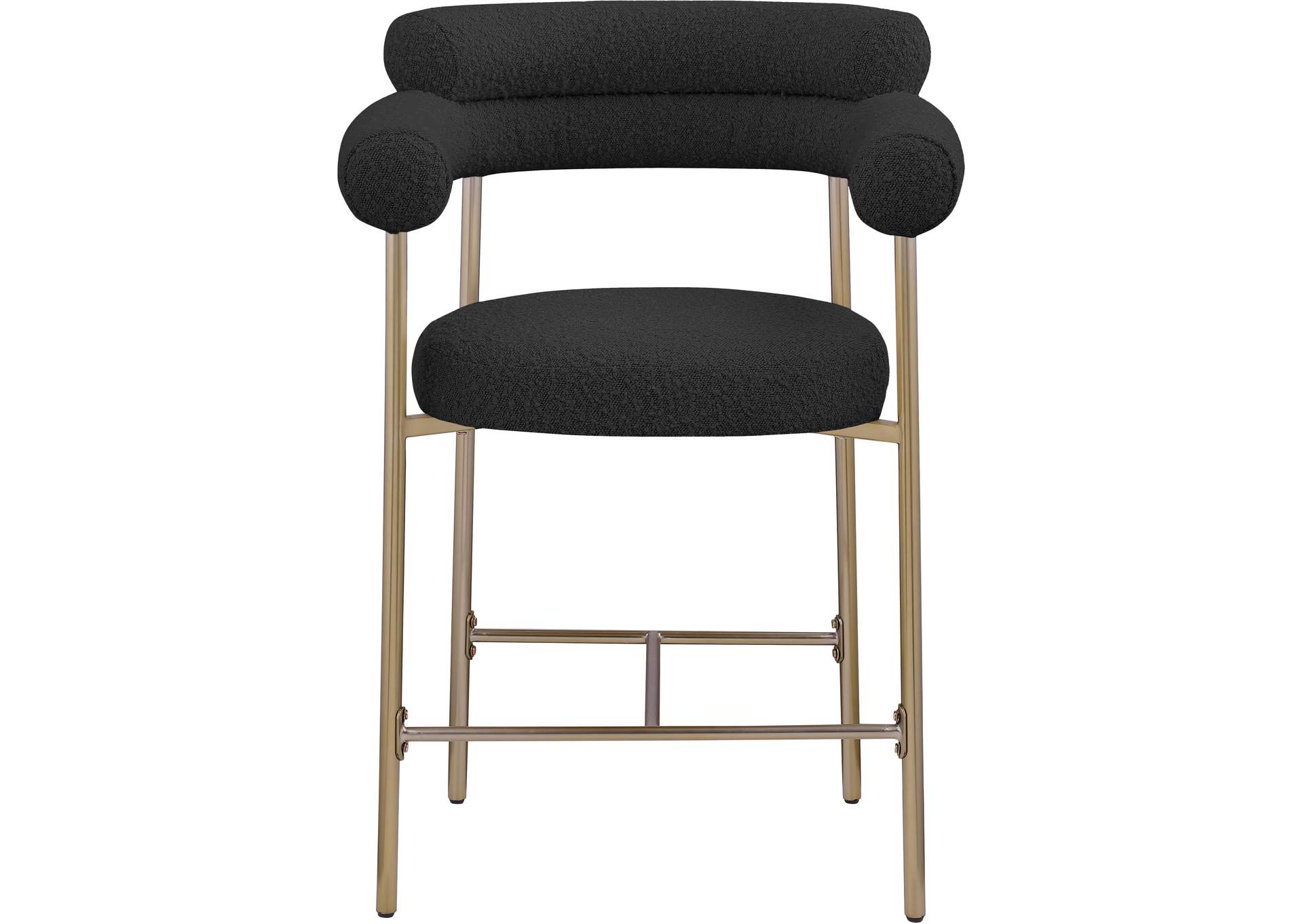 Blake Black Boucle Fabric Counter Stool image 6