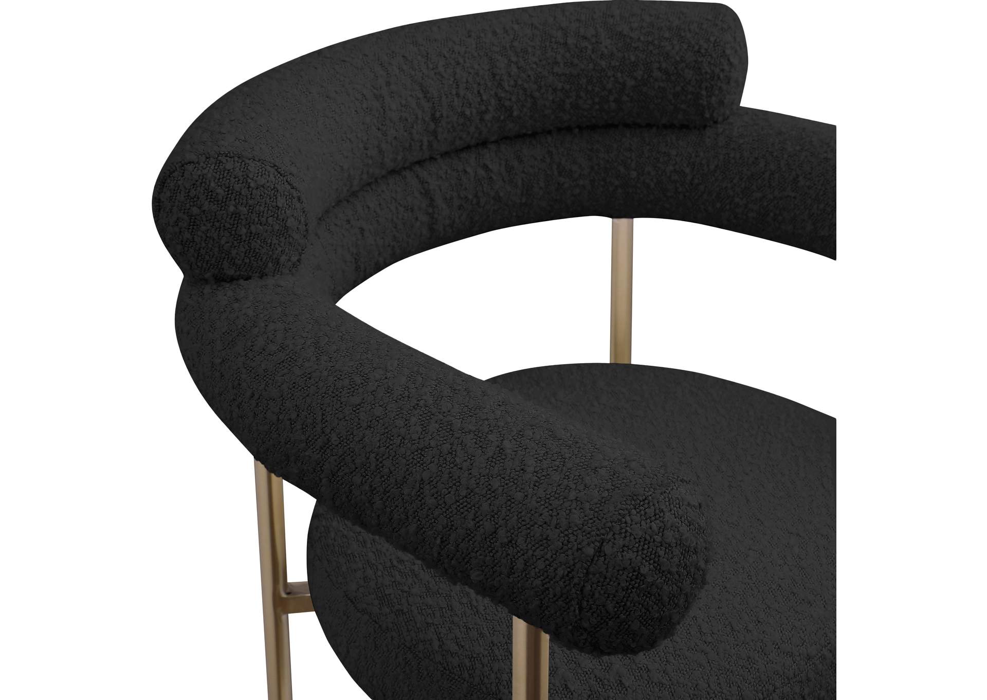 Blake Black Boucle Fabric Counter Stool image 8