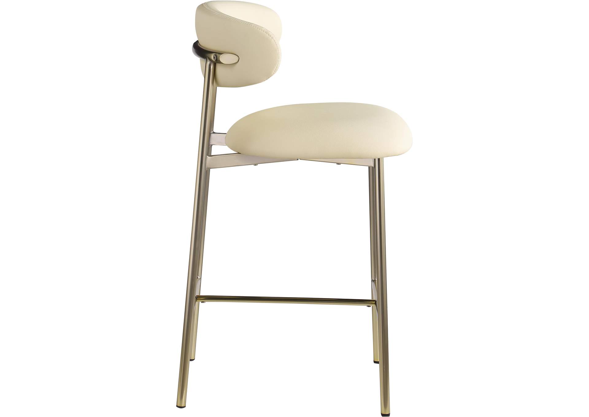 Lupita Cream Vegan Leather Counter Stool image 5