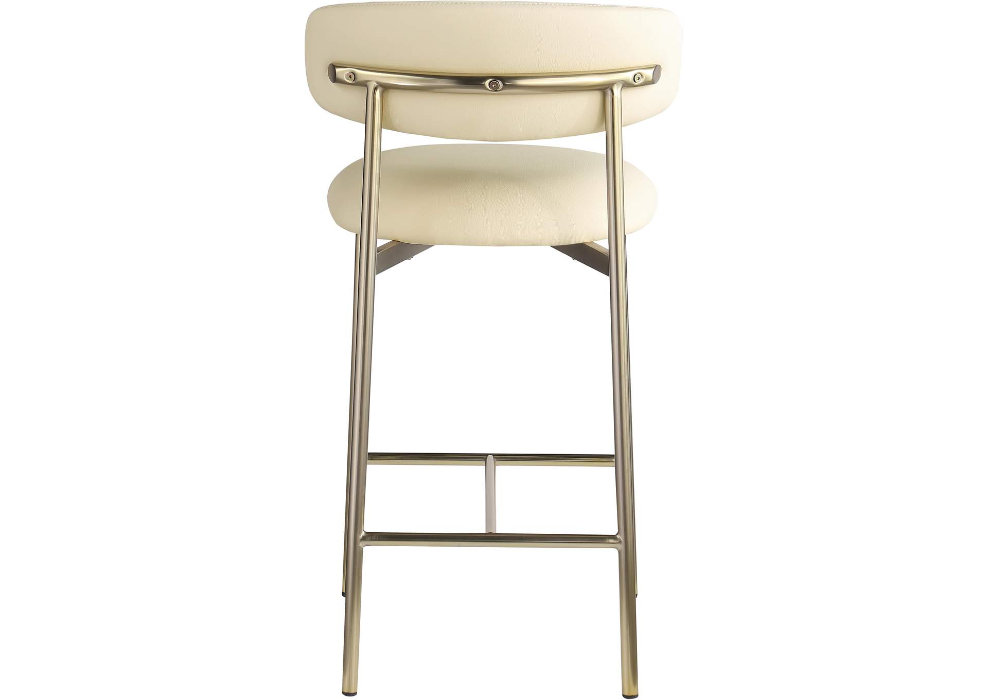 Lupita Cream Vegan Leather Counter Stool image 6