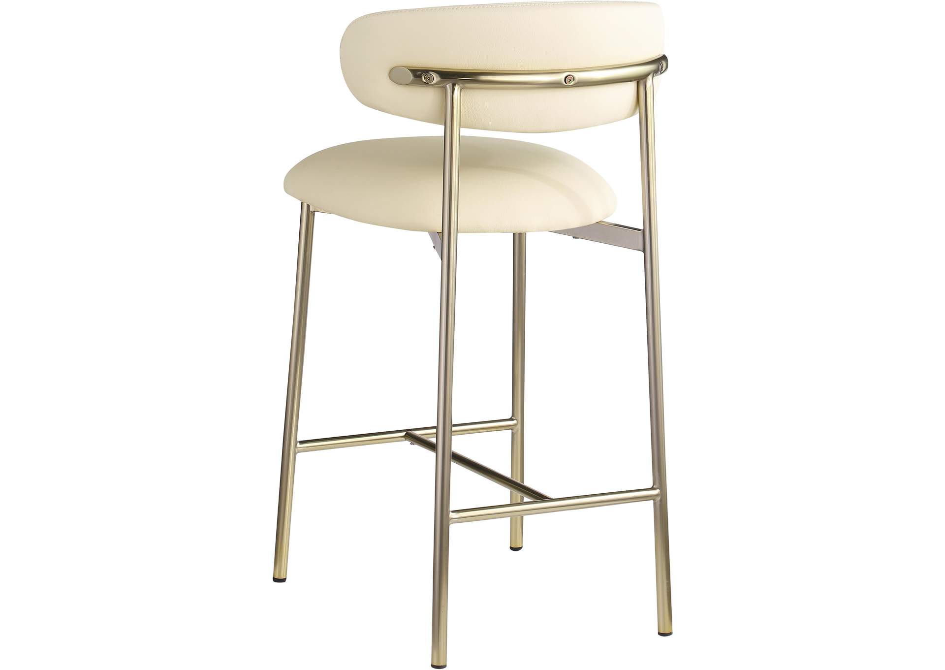 Lupita Cream Vegan Leather Counter Stool image 7