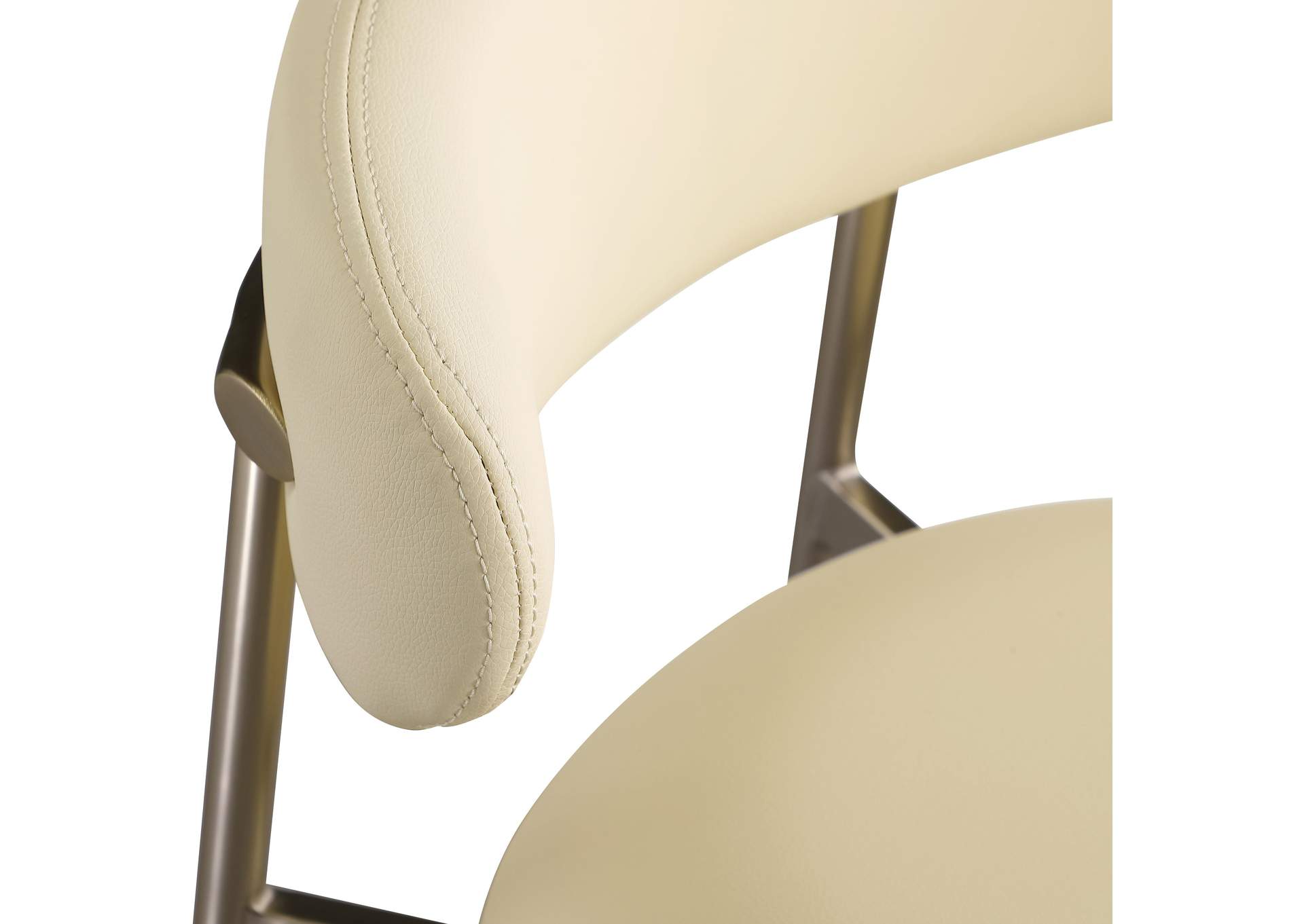 Lupita Cream Vegan Leather Counter Stool image 8
