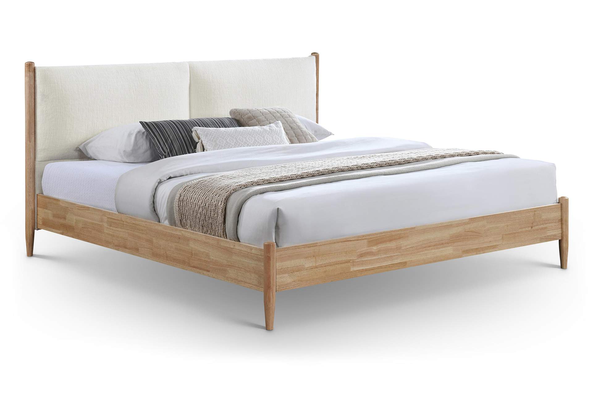 Arbor Cream Fabric King Bed