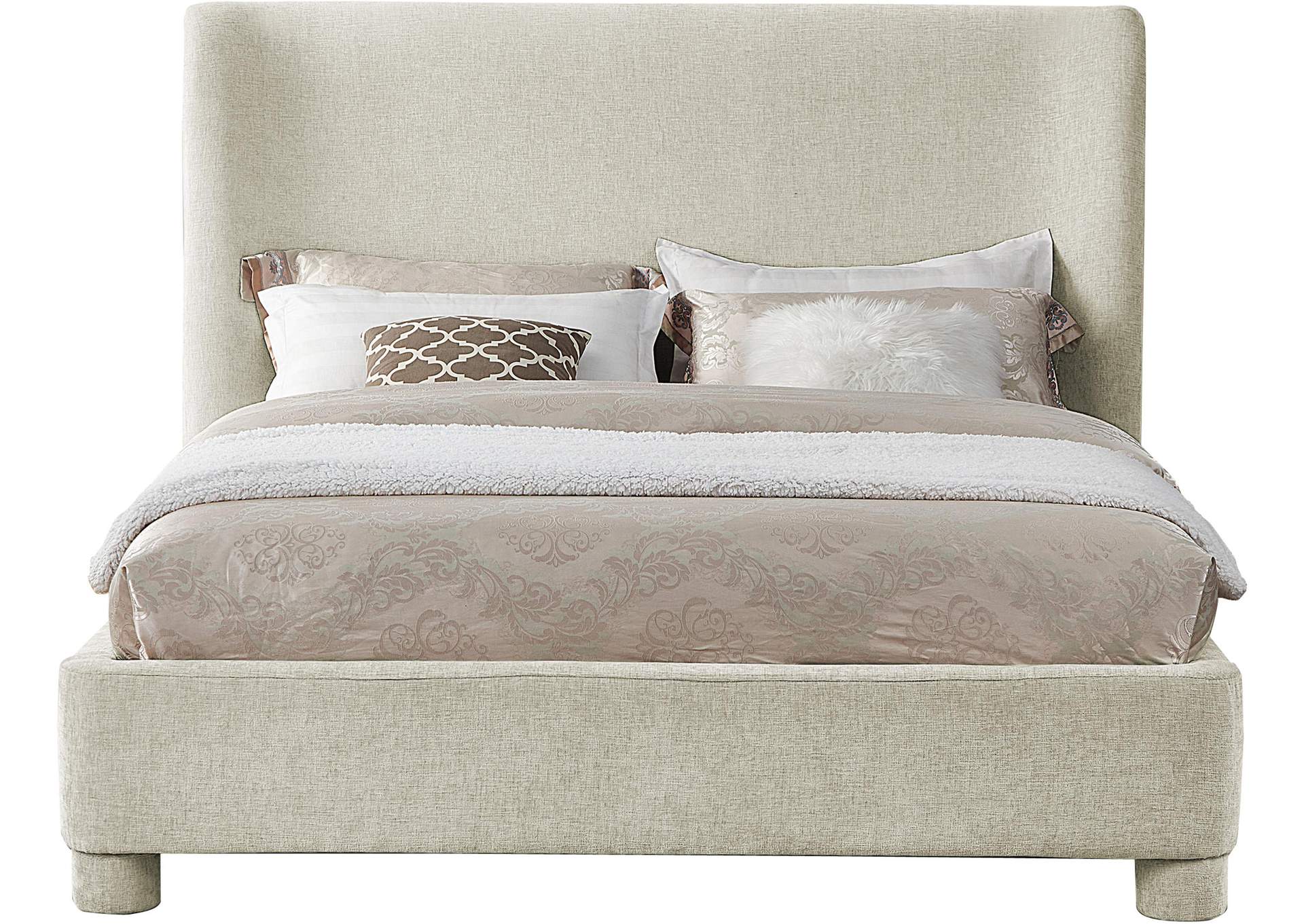 Penny Cream Chenille Fabric Full Bed image 4