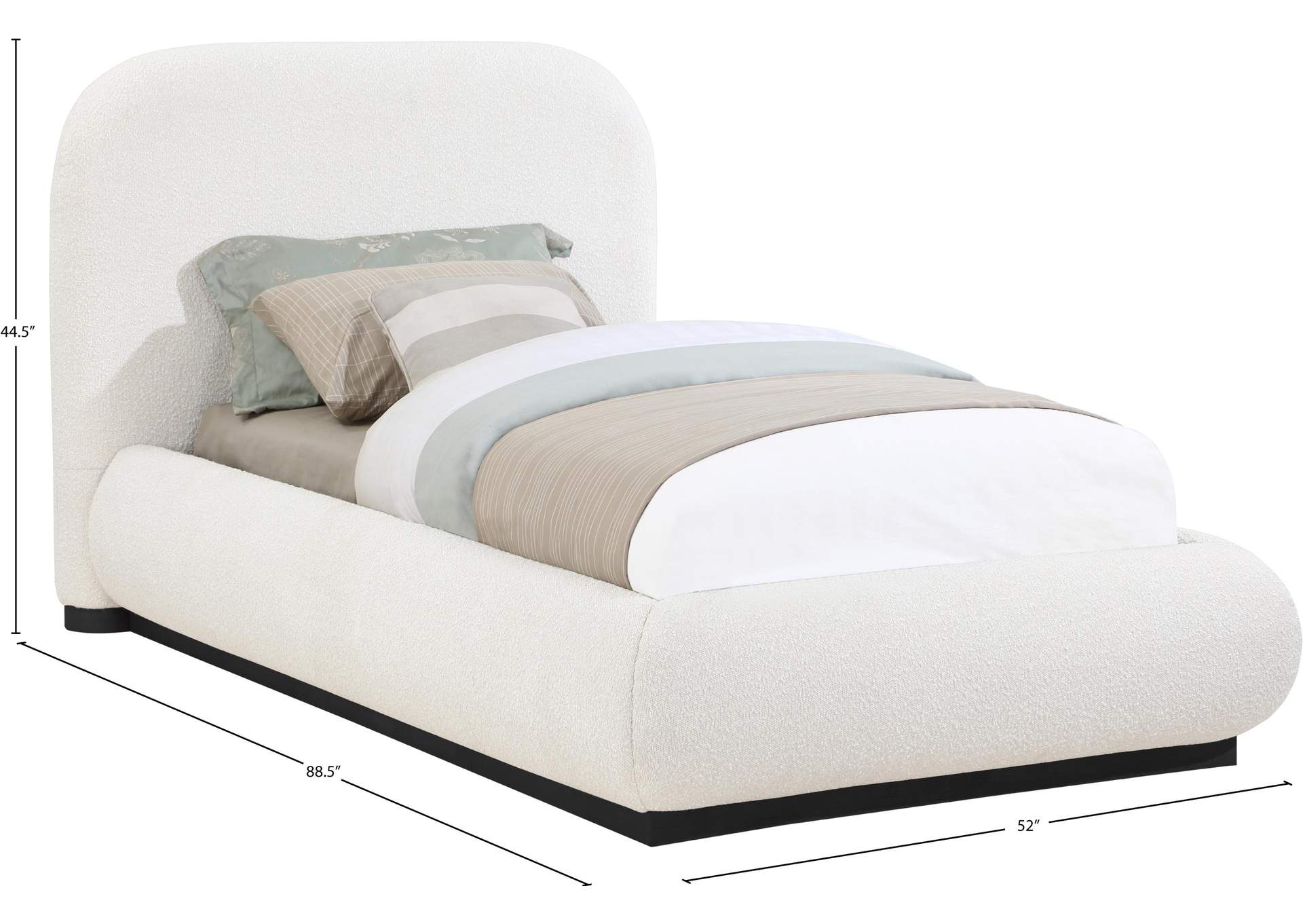 Vaughn Cream Twin Bed