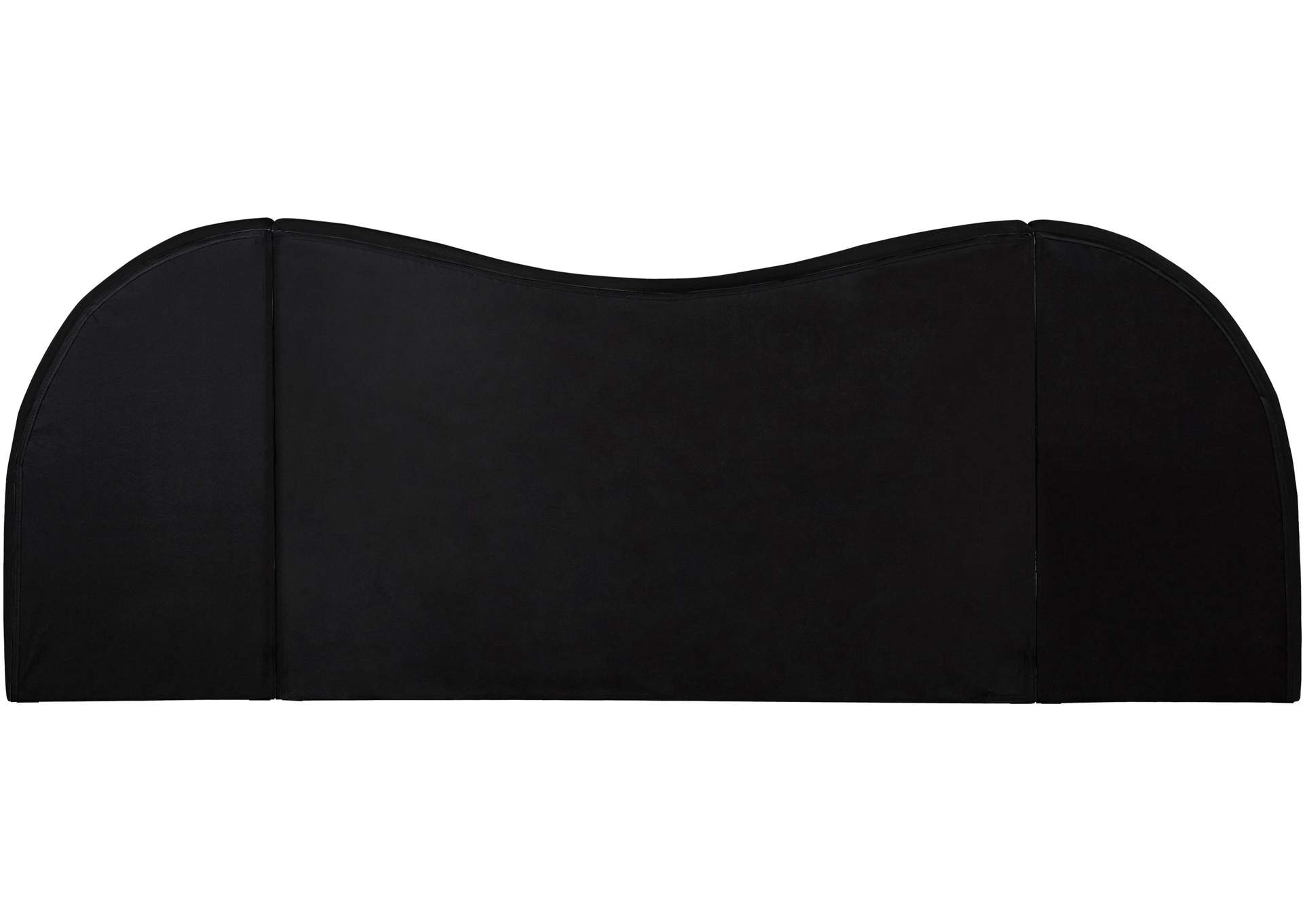Everest Black Linen Textured Fabric King Bed (3 Boxes)