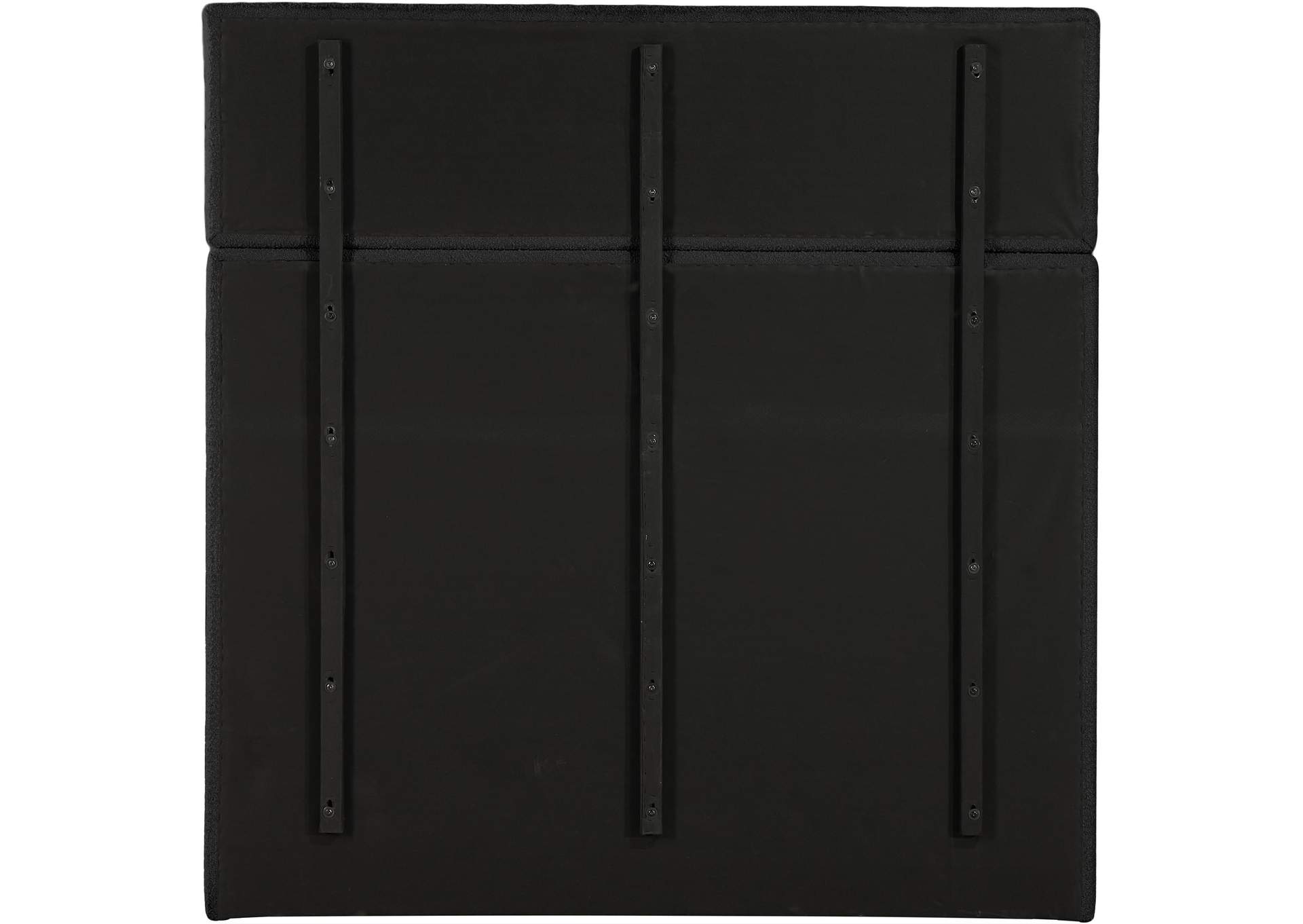 Adam Black Boucle Fabric Queen Bed image 6