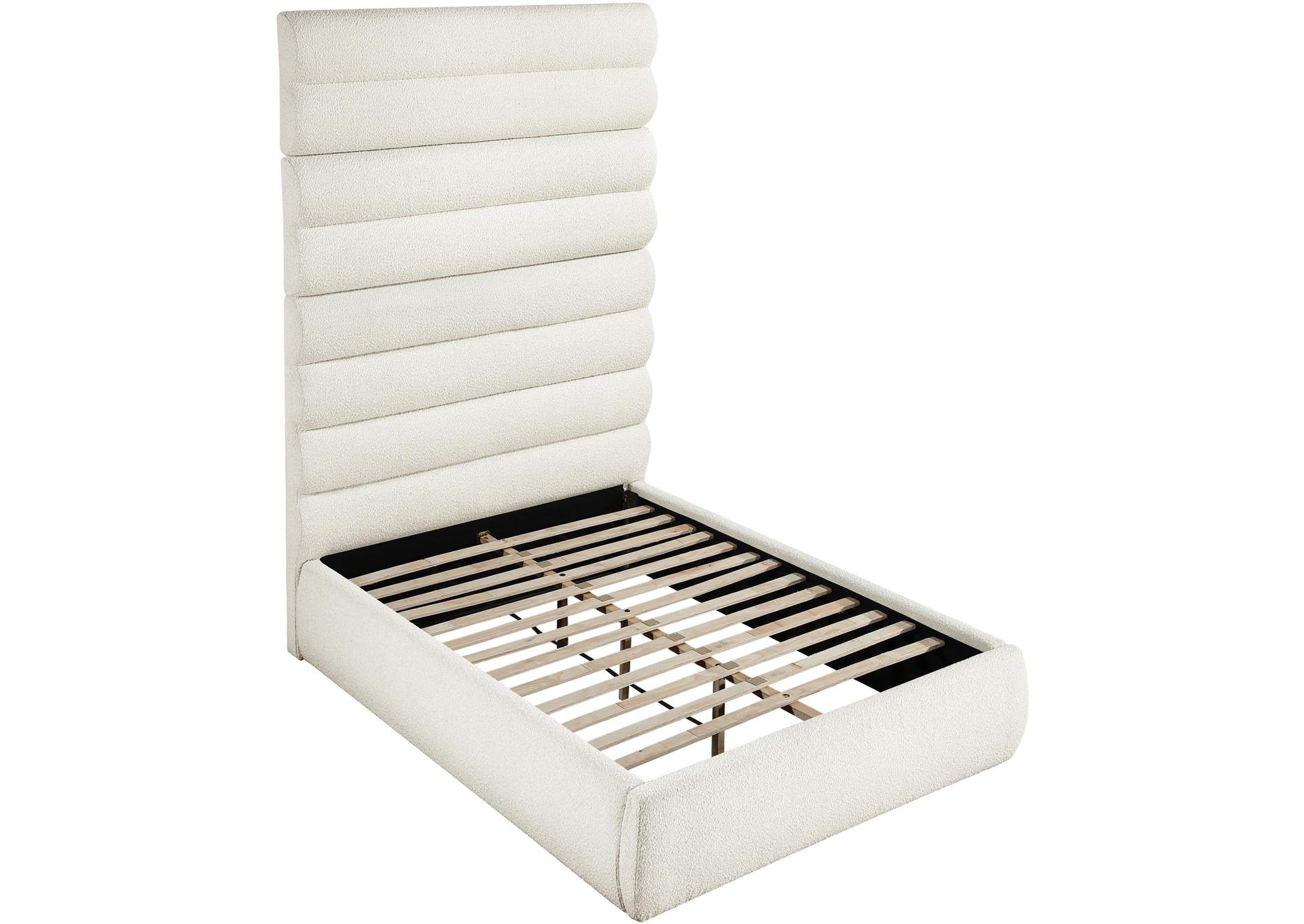 Adam Cream Boucle Fabric Full Bed image 7