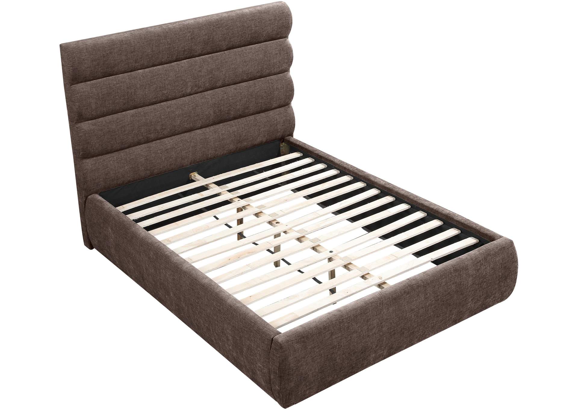 Adam Brown Chenille Fabric Full Bed image 8