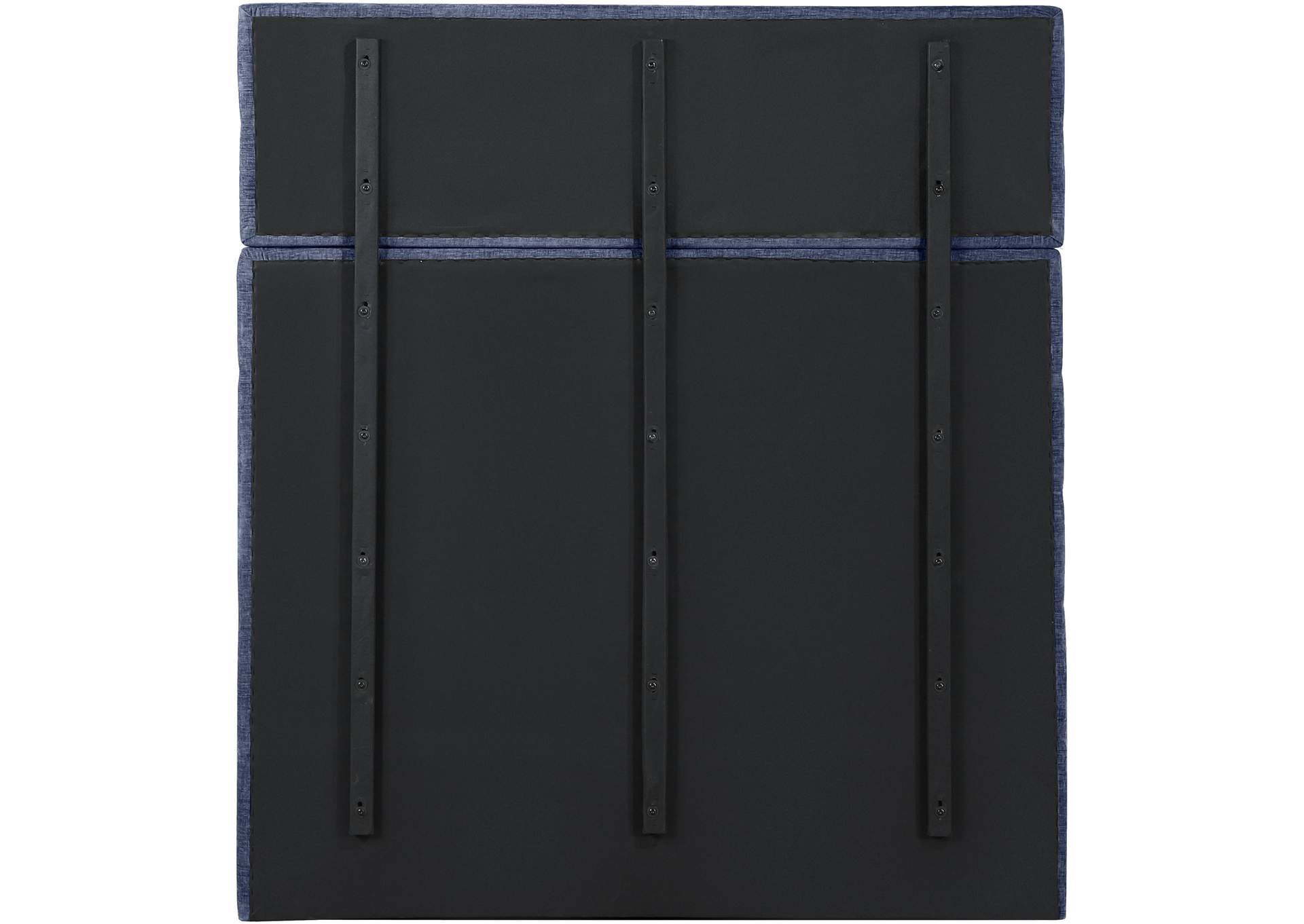 Adam Navy Chenille Fabric Full Bed image 6