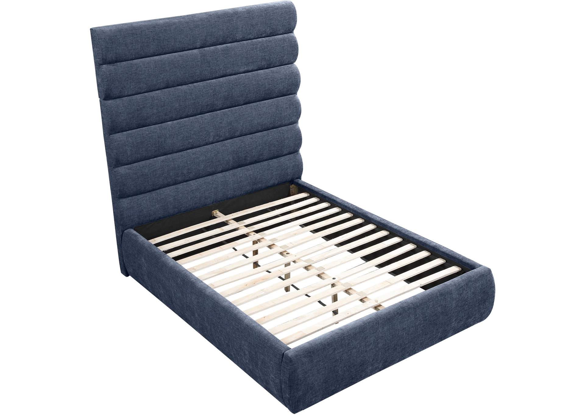 Adam Navy Chenille Fabric Full Bed image 8