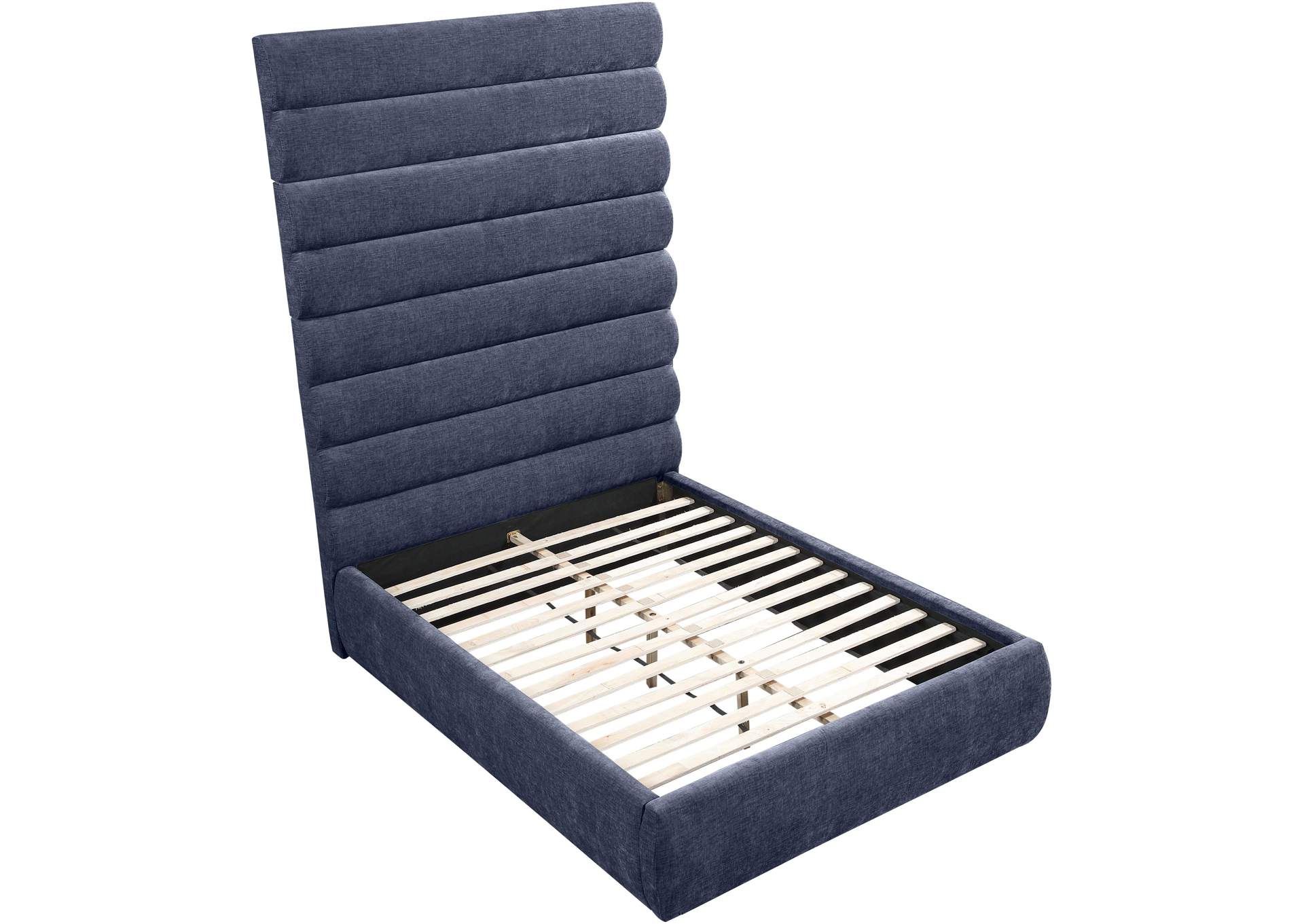 Adam Navy Chenille Fabric Full Bed image 8