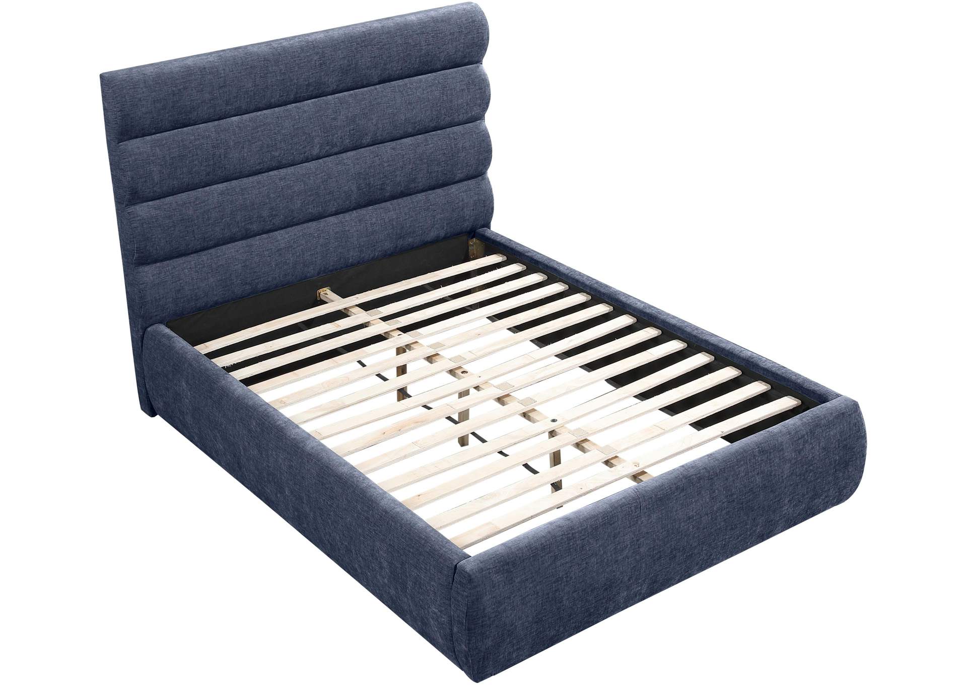 Adam Navy Chenille Fabric Full Bed image 8
