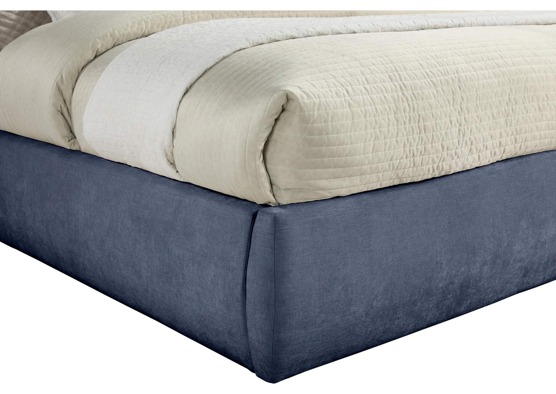 Adam Navy Chenille Fabric King Bed image 7