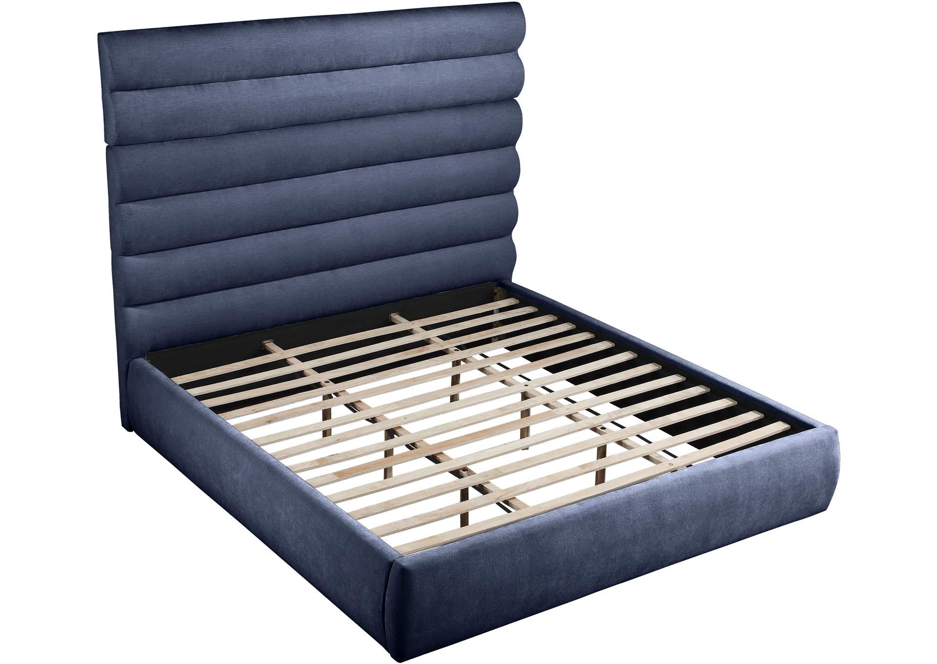 Adam Navy Chenille Fabric King Bed image 8