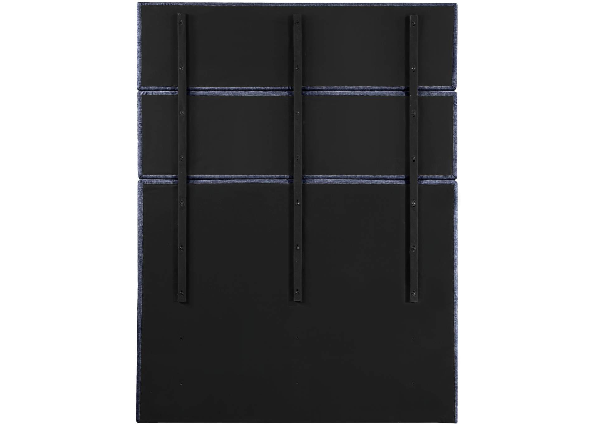 Adam Navy Chenille Fabric Queen Bed image 6
