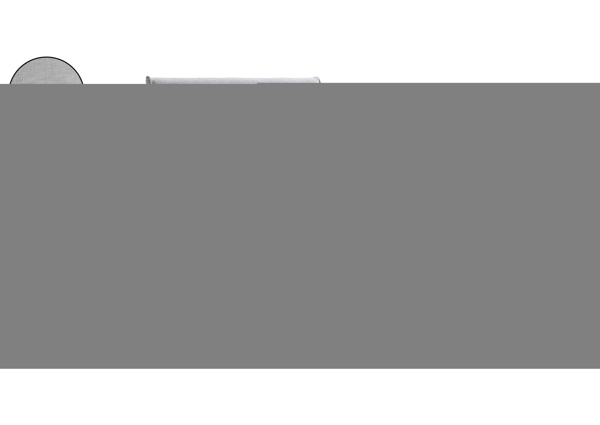 Myles Grey Linen Textured Fabric Upholstered Twin Trundle Bed image 10