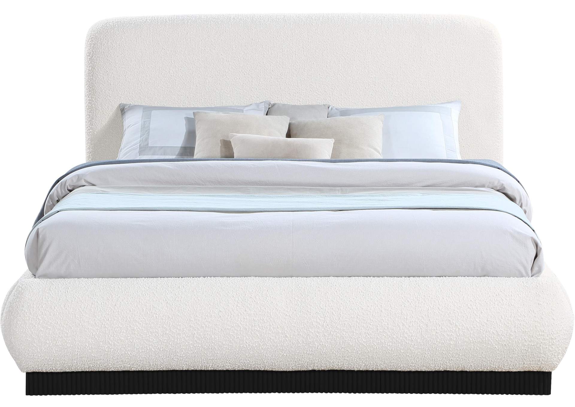 Rigby Cream Boucle Fabric King Bed image 4