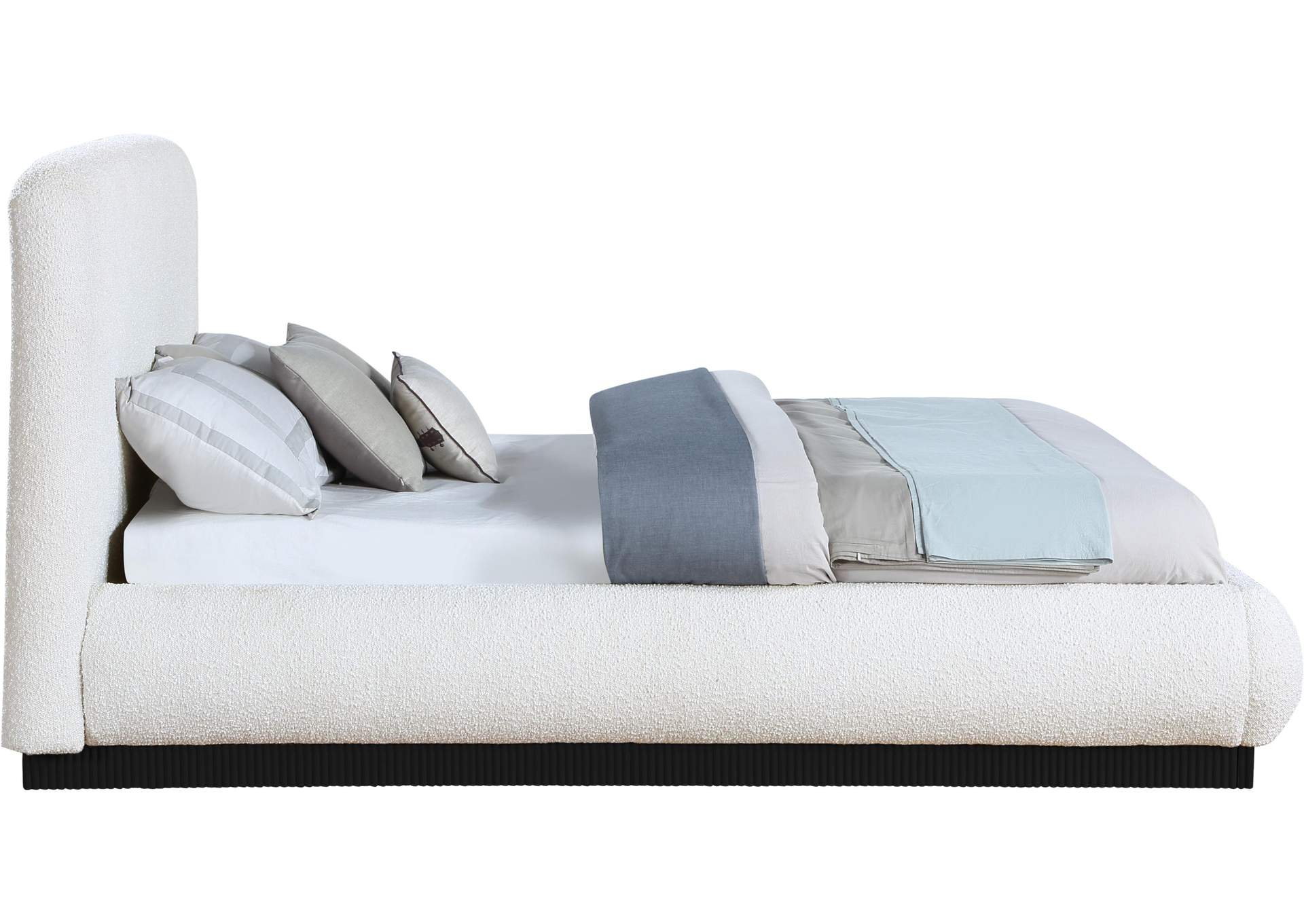 Rigby Cream Boucle Fabric King Bed image 5