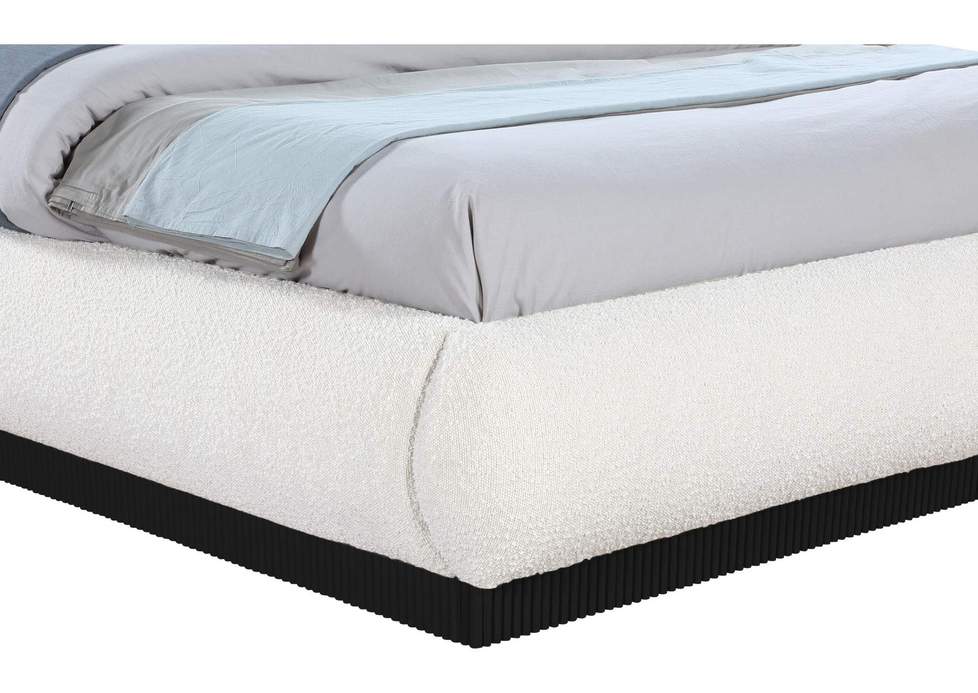 Rigby Cream Boucle Fabric King Bed image 7