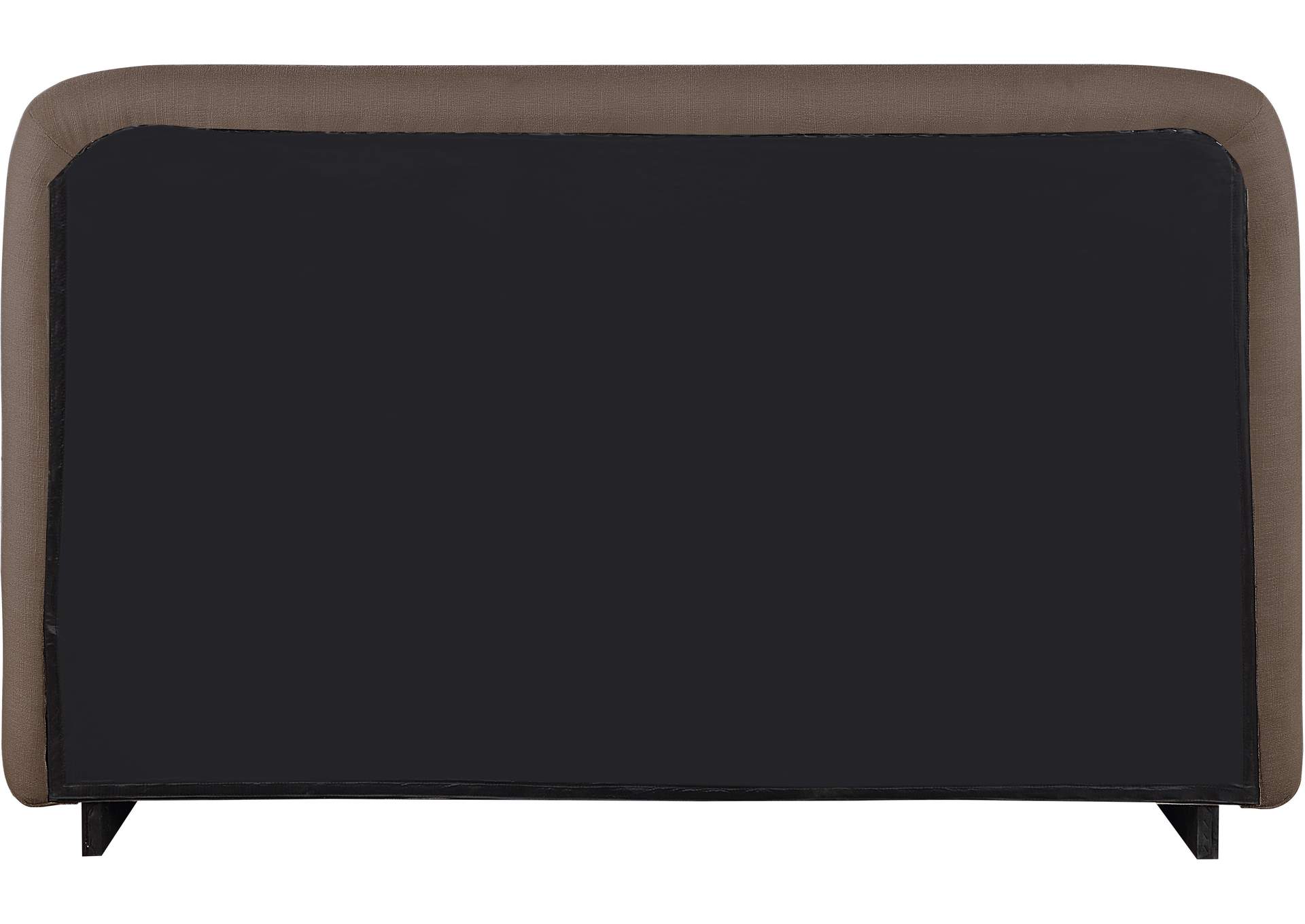 Rigby Brown Linen Textured Fabric Queen Bed image 6