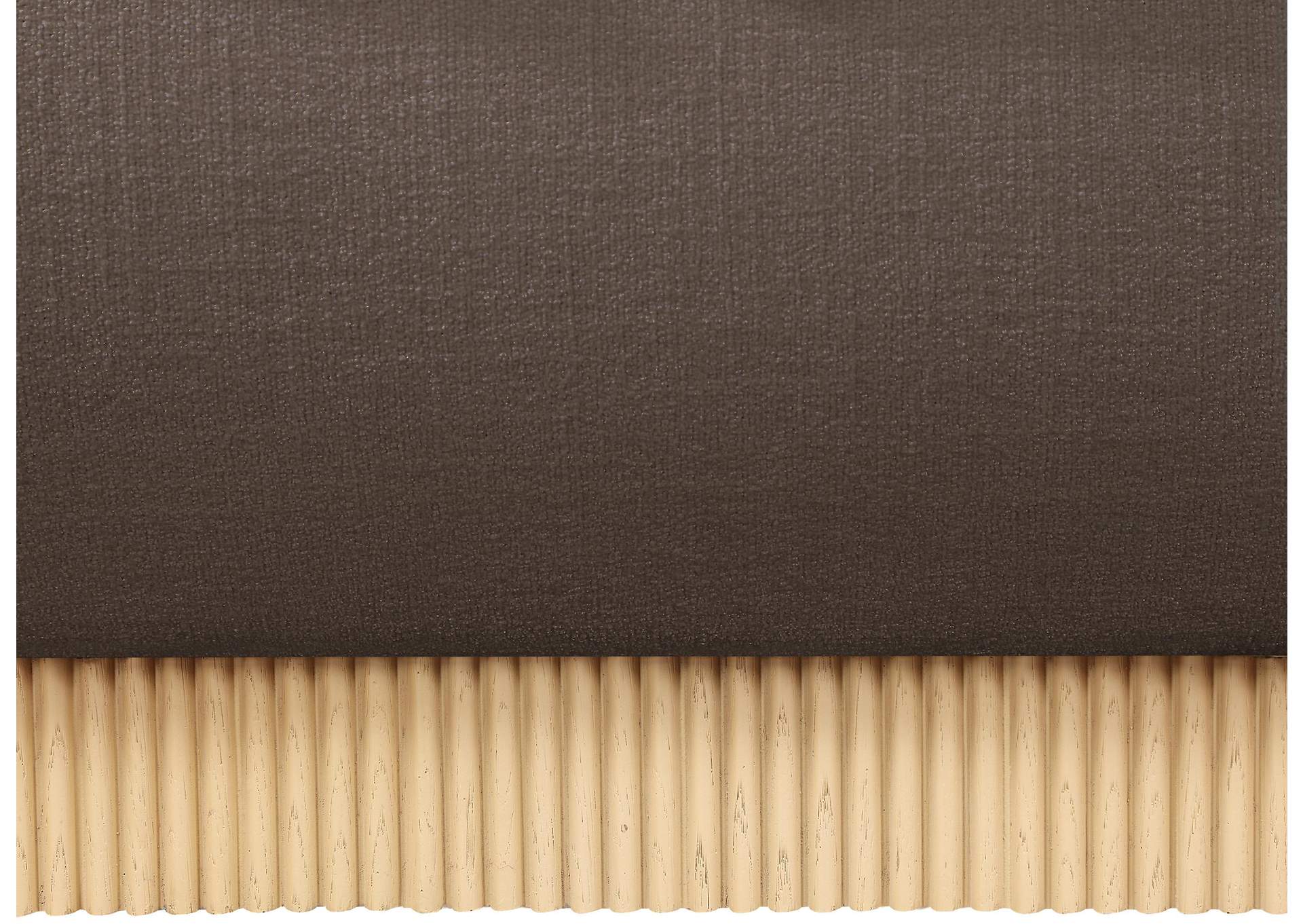 Rigby Brown Linen Textured Fabric Queen Bed image 7