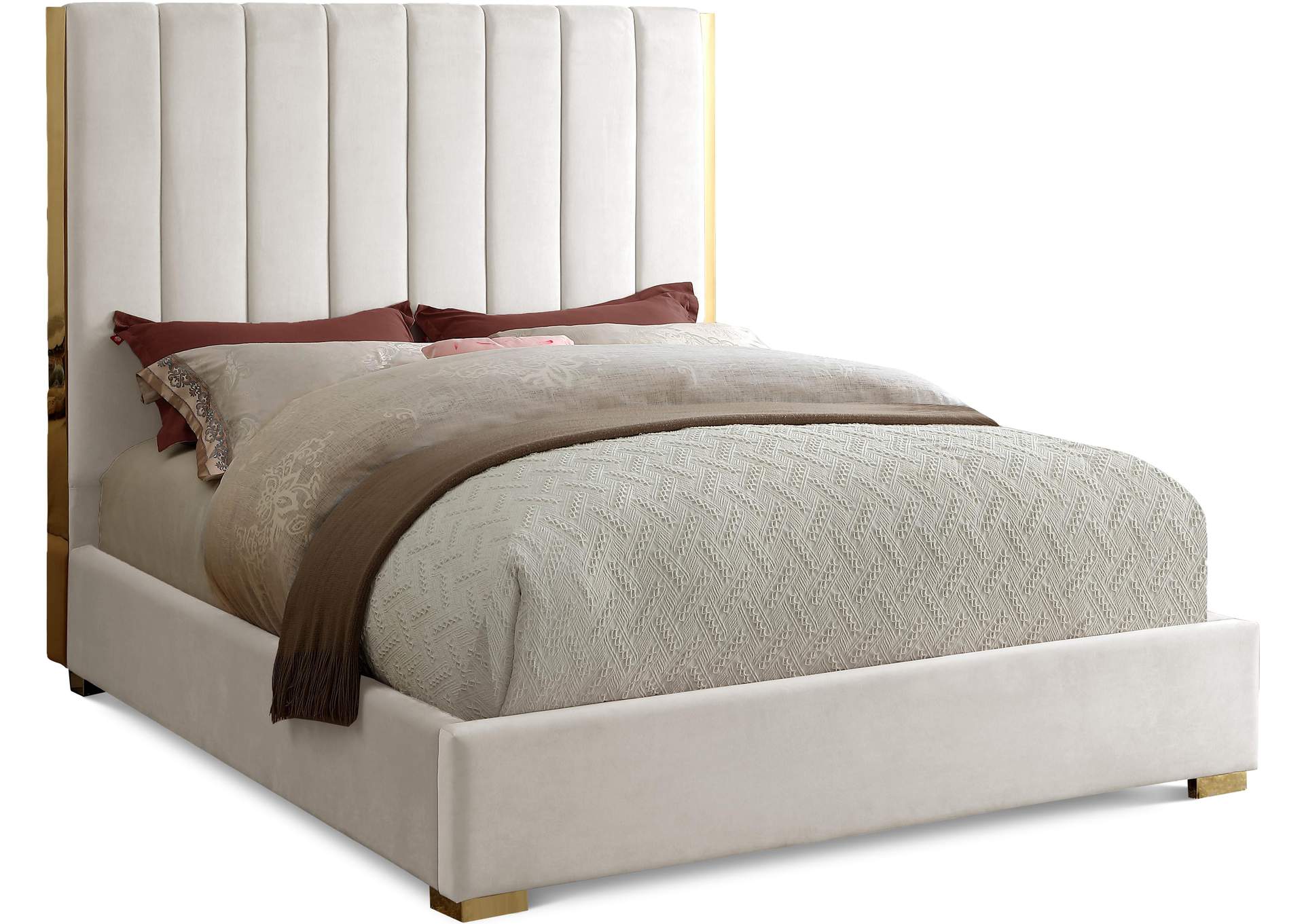 Becca Cream Velvet Full Bed