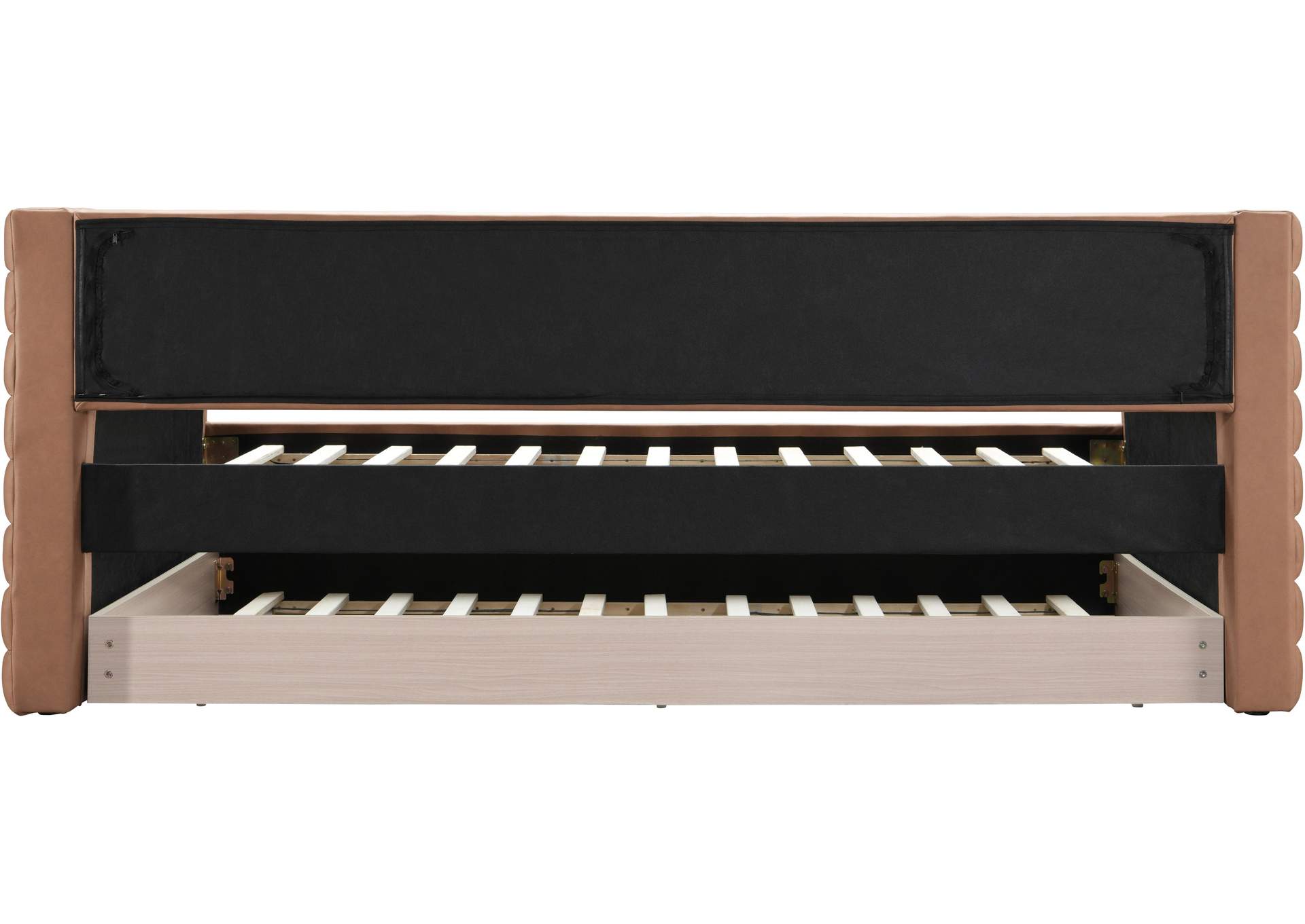 Beverly Cognac Vegan Leather Twin Daybed
