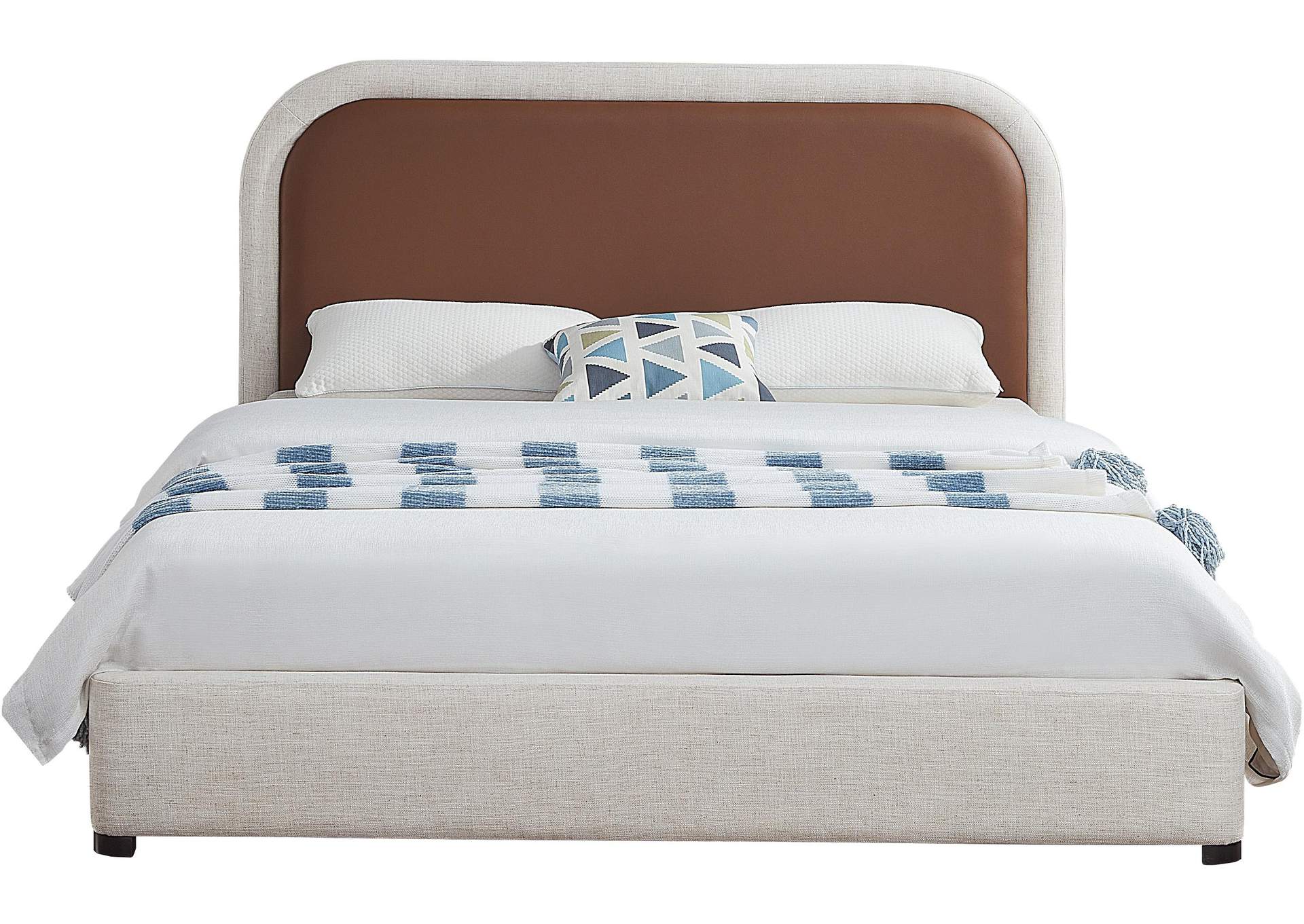 Blake Brown Vegan Leather King Bed