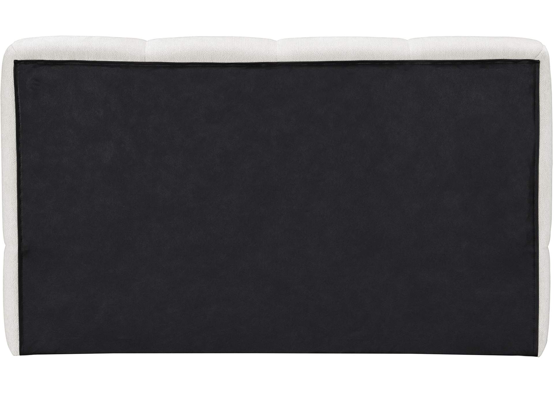 Carlin Cream Chenille Fabric Twin Bed (3 Boxes)