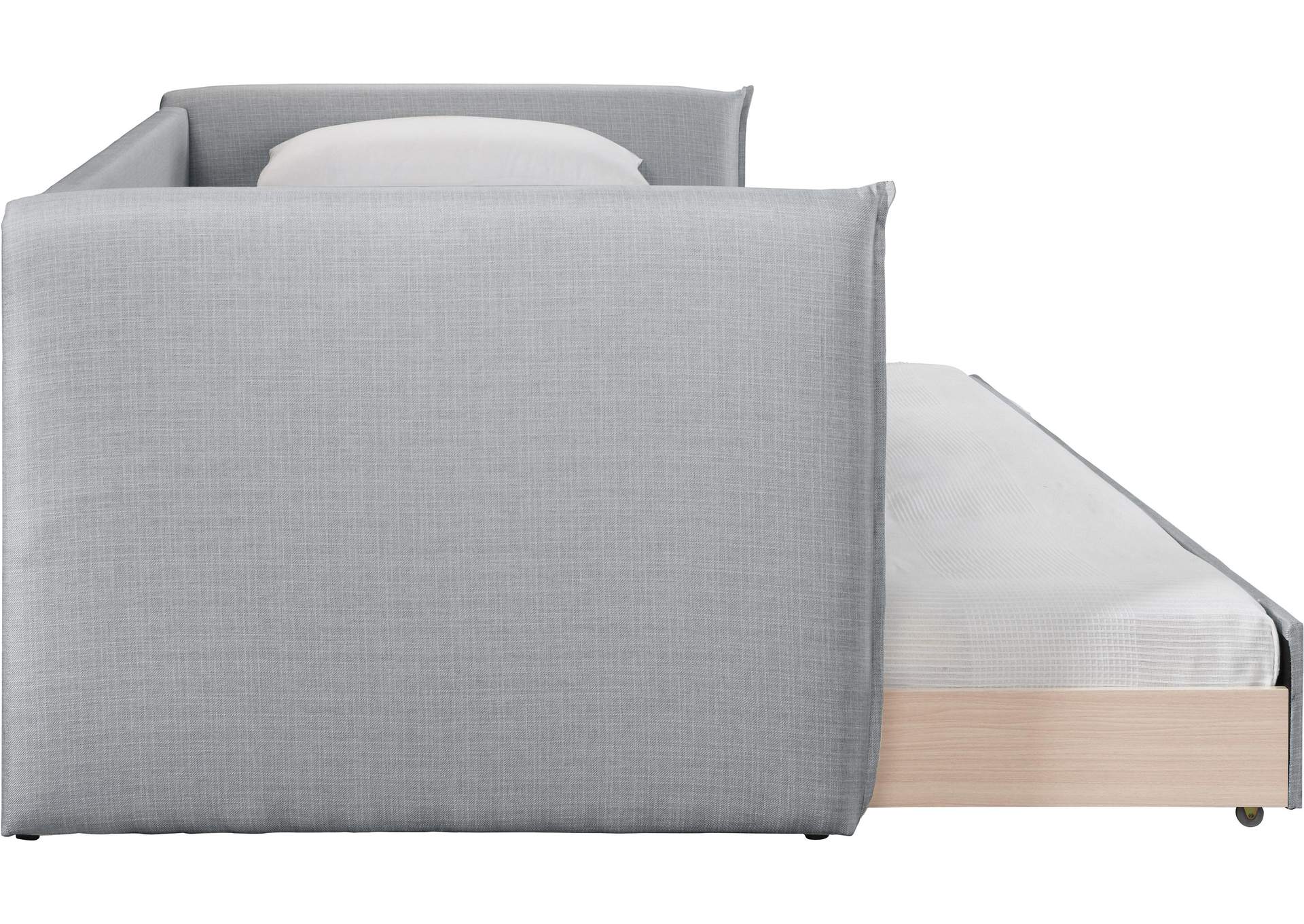 Colton Grey Linen Textured Fabric Twin Daybed