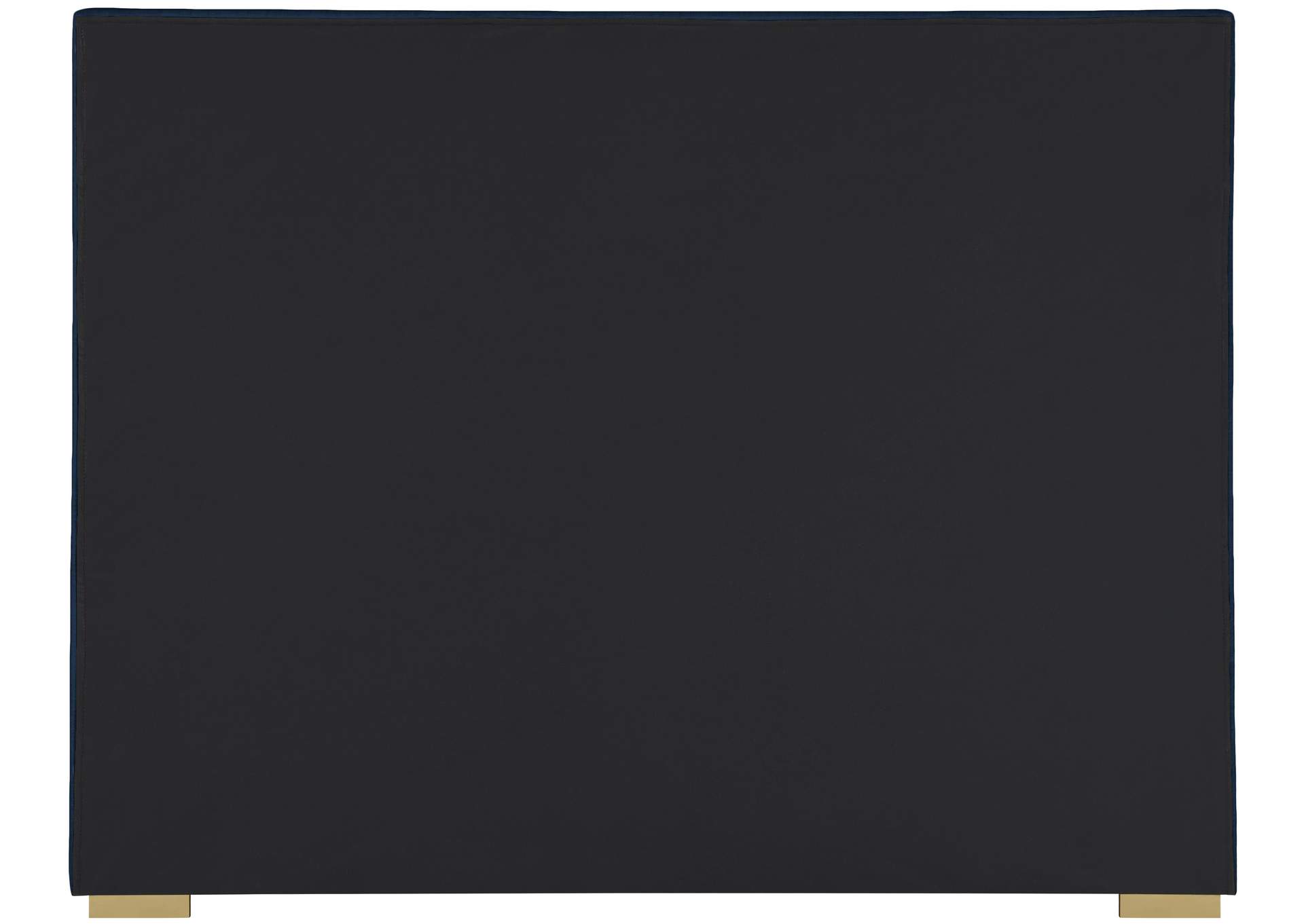 Crosby Navy Linen Textured Fabric King Bed