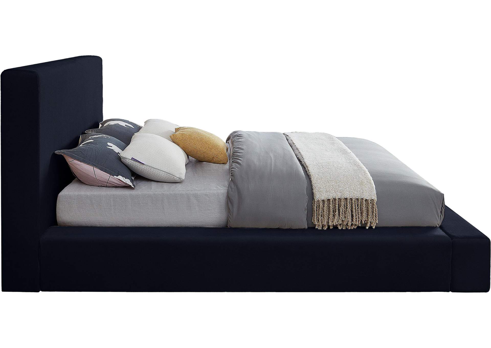 Dorian Navy Velvet Full Bed