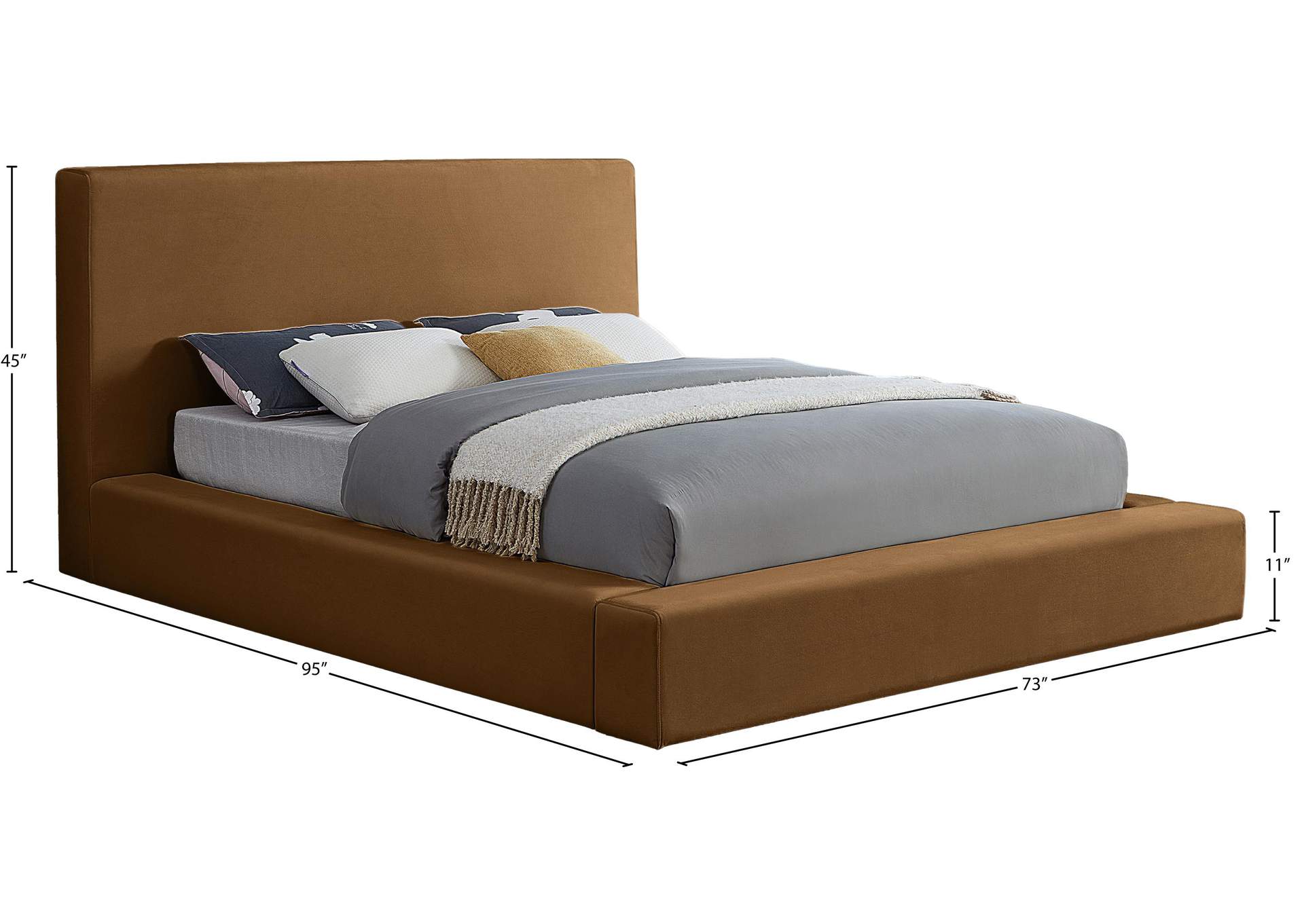 Dorian Saddle Velvet Queen Bed image 8