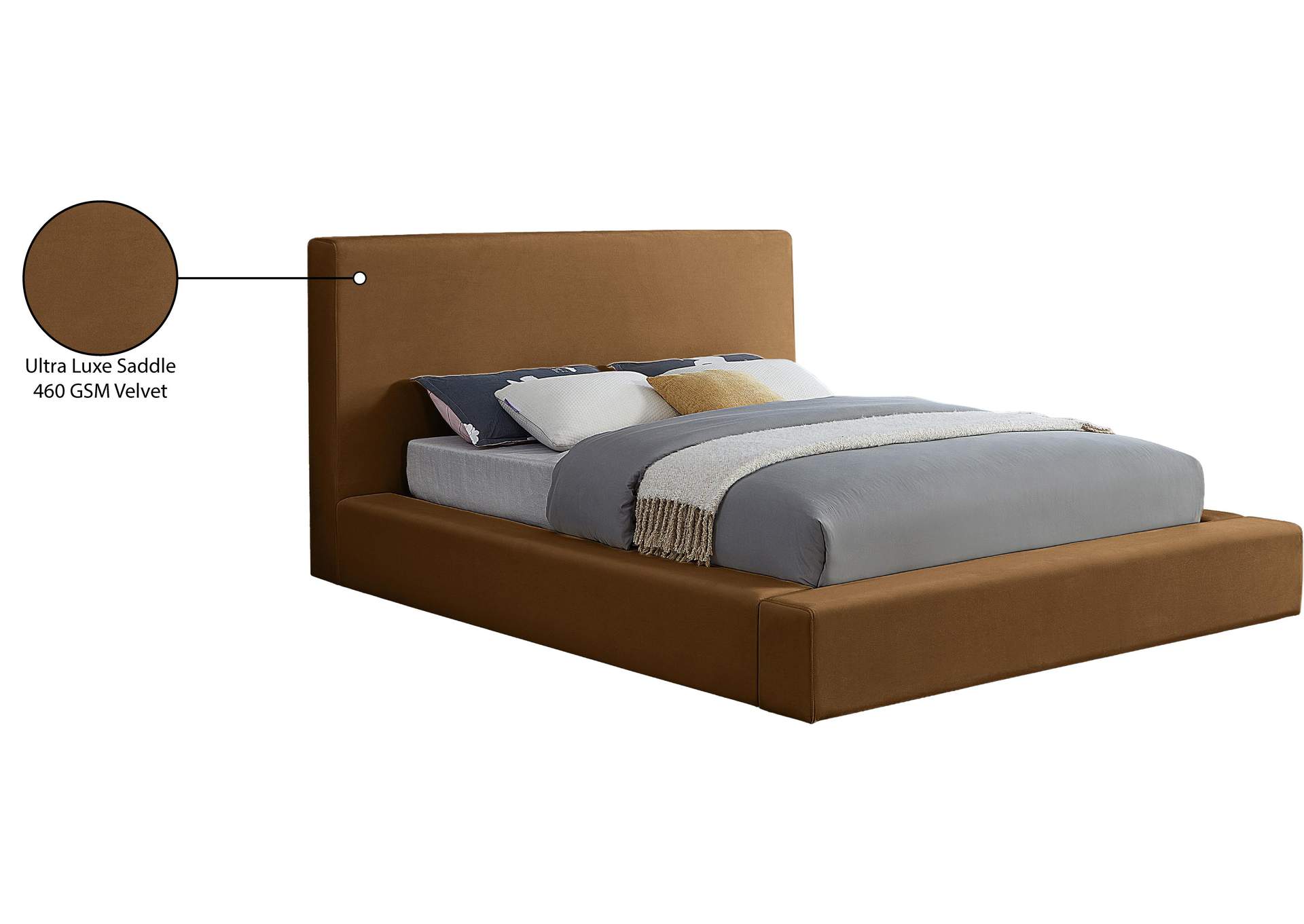 Dorian Saddle Velvet Queen Bed image 9