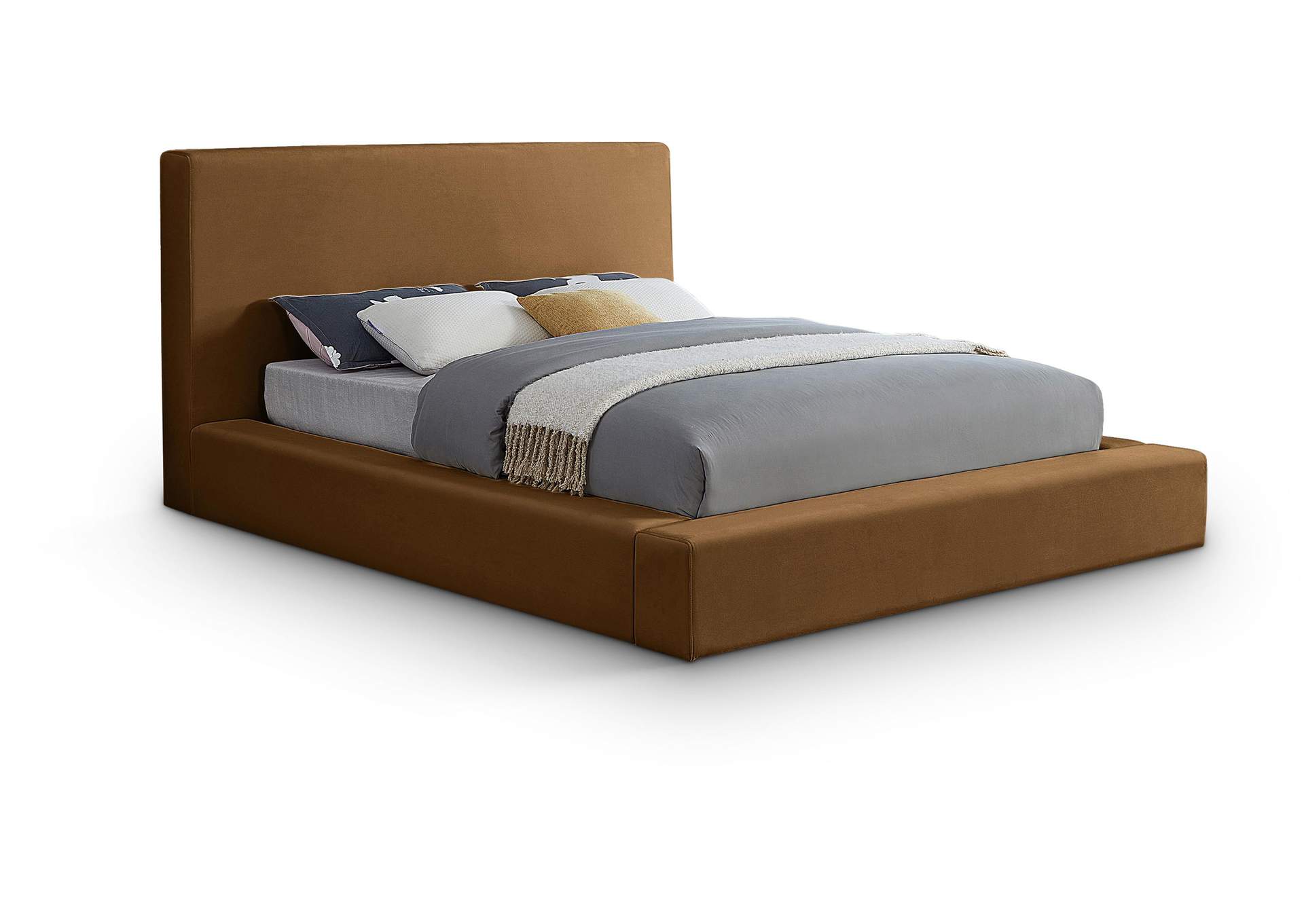 Dorian Saddle Velvet Queen Bed image 1